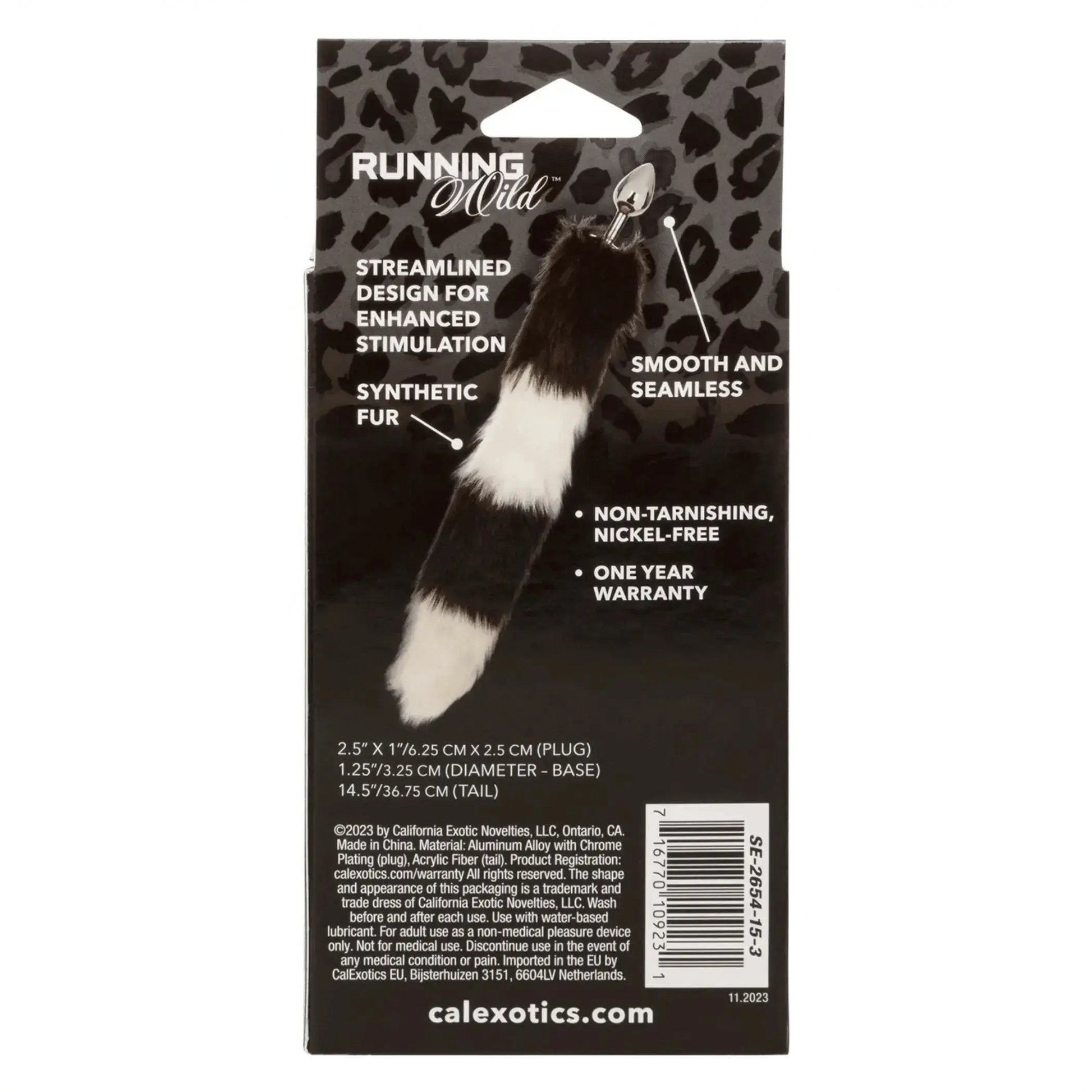 RUNNING WILD BLACK & WHITE TAIL California Exotic Novelties