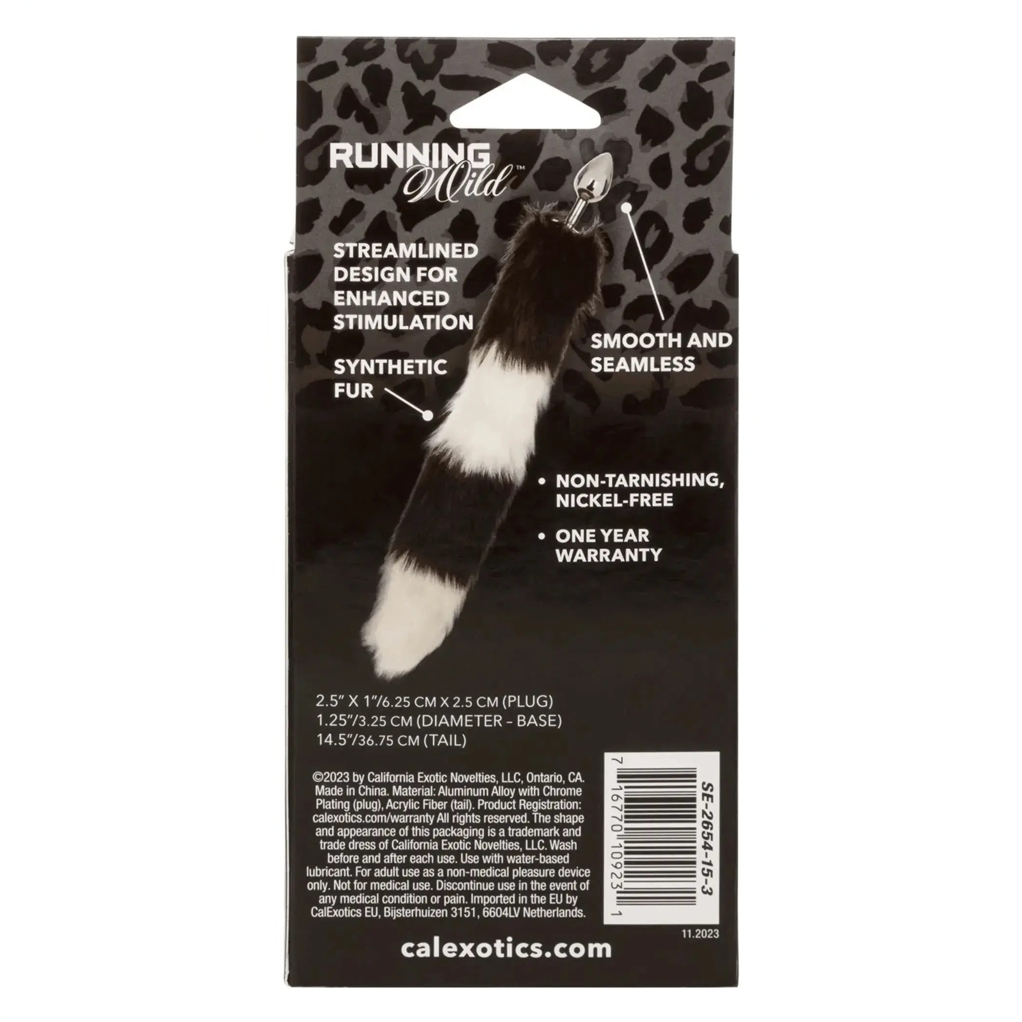 RUNNING WILD BLACK & WHITE TAIL California Exotic Novelties