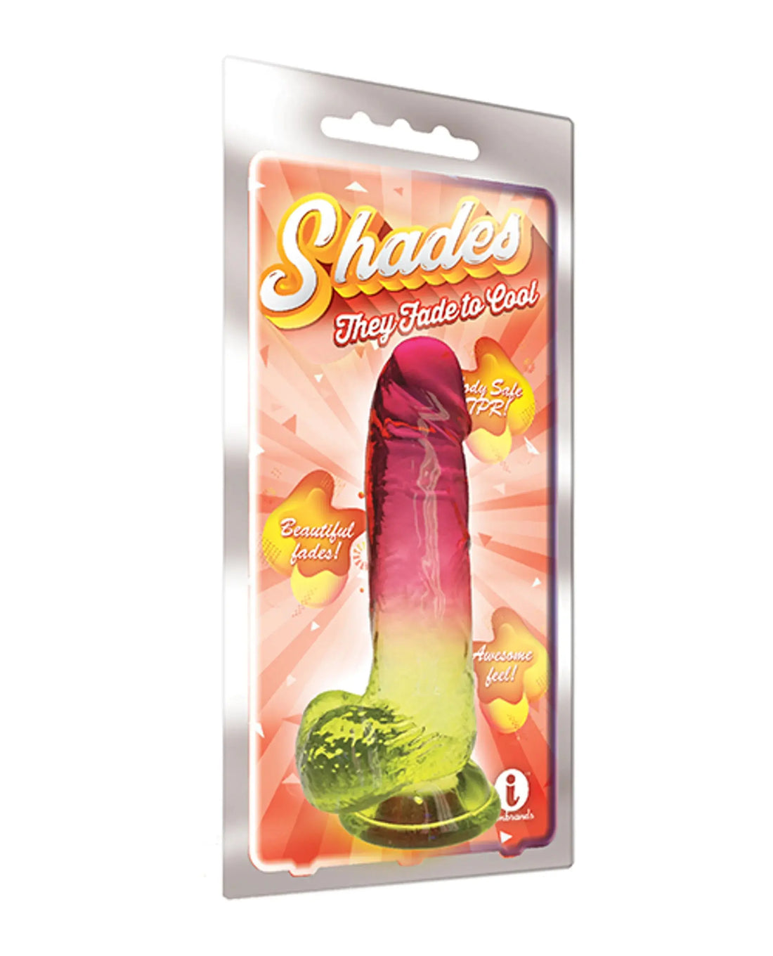 SHADES 8IN JELLY GRADIENT DONG PINK/YELLOW Icon Brands