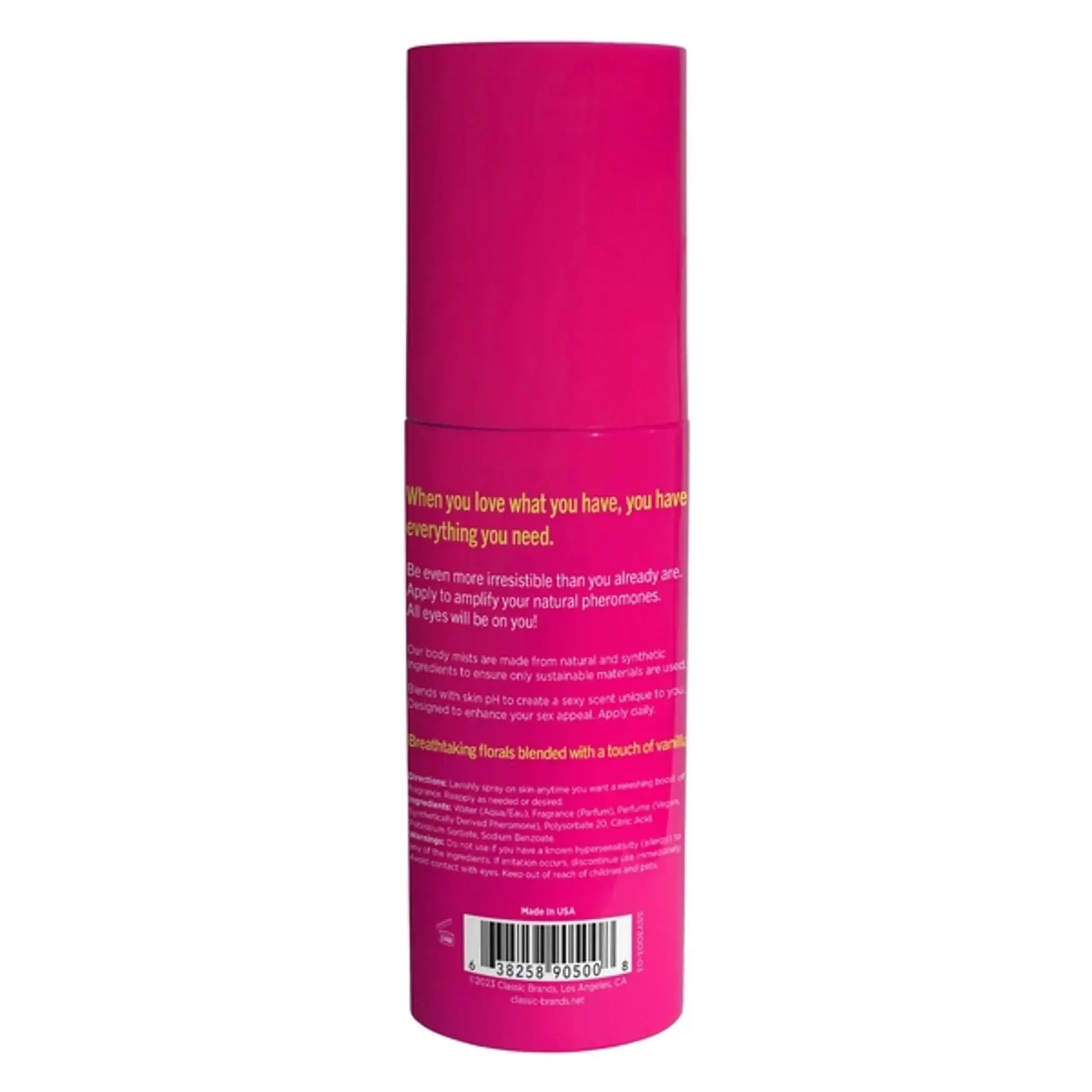 SIMPLY SEXY PHEROMONE BODY MIST LOVE ALL OF ME 3.35 FL OZ Classic Brands