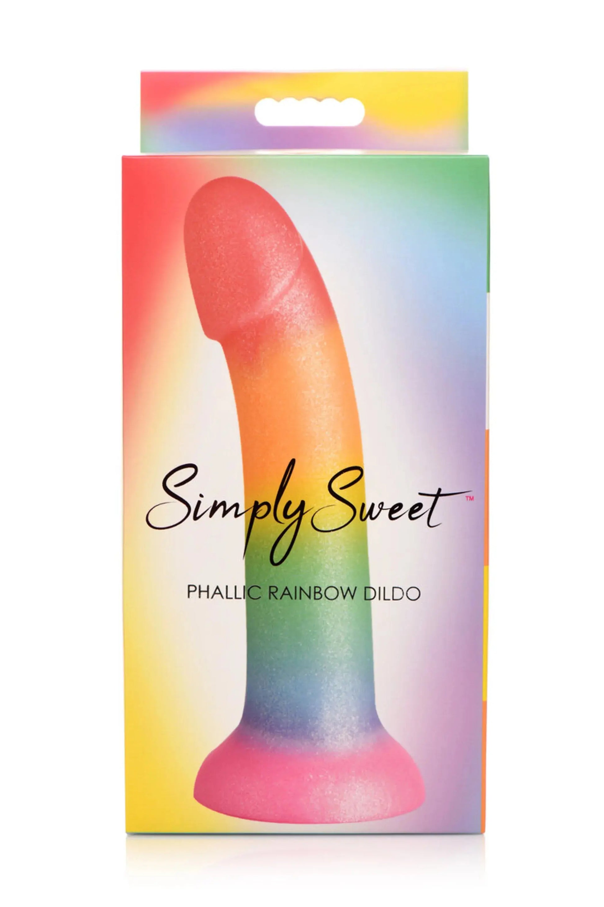 SIMPLY SWEET 6.5IN PHALLIC RAINBOW DILDO CURVE NOVELTIES