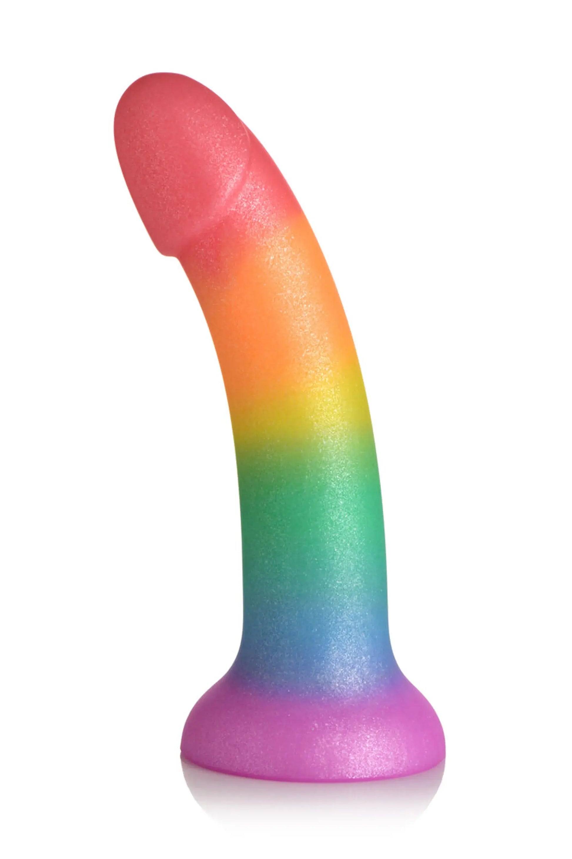 SIMPLY SWEET 6.5IN PHALLIC RAINBOW DILDO CURVE NOVELTIES