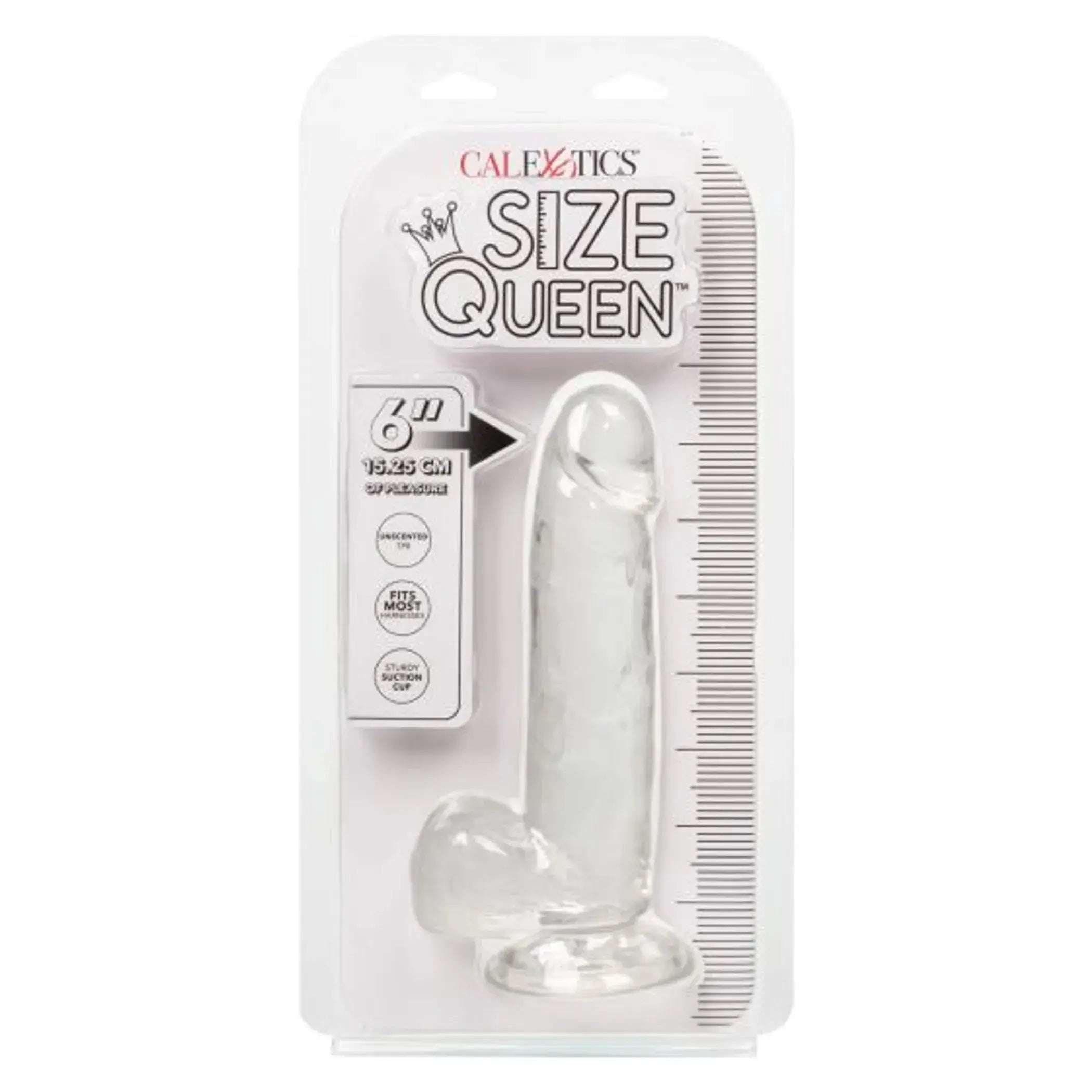 SIZE QUEEN 6IN CLEAR California Exotic Novelties