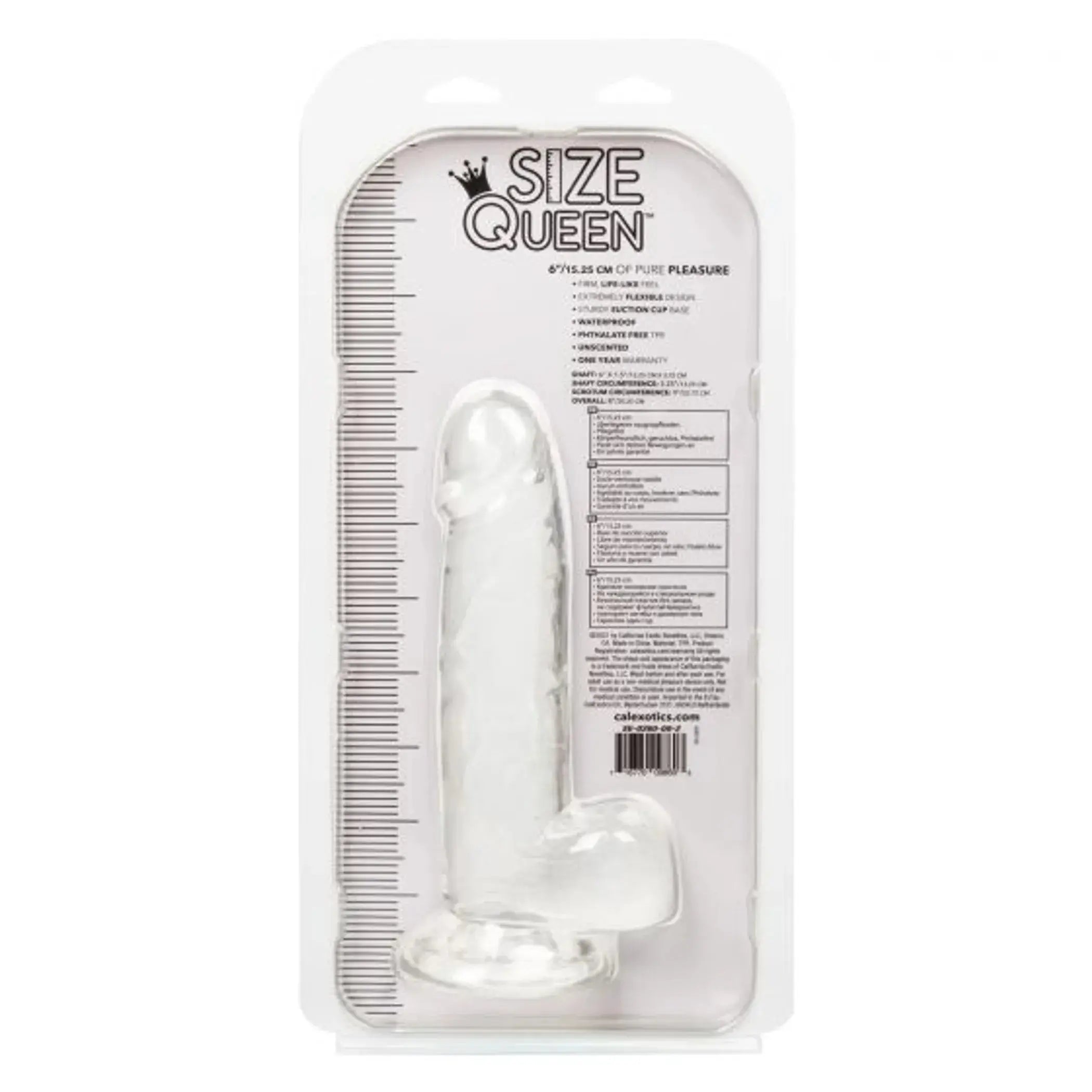SIZE QUEEN 6IN CLEAR California Exotic Novelties