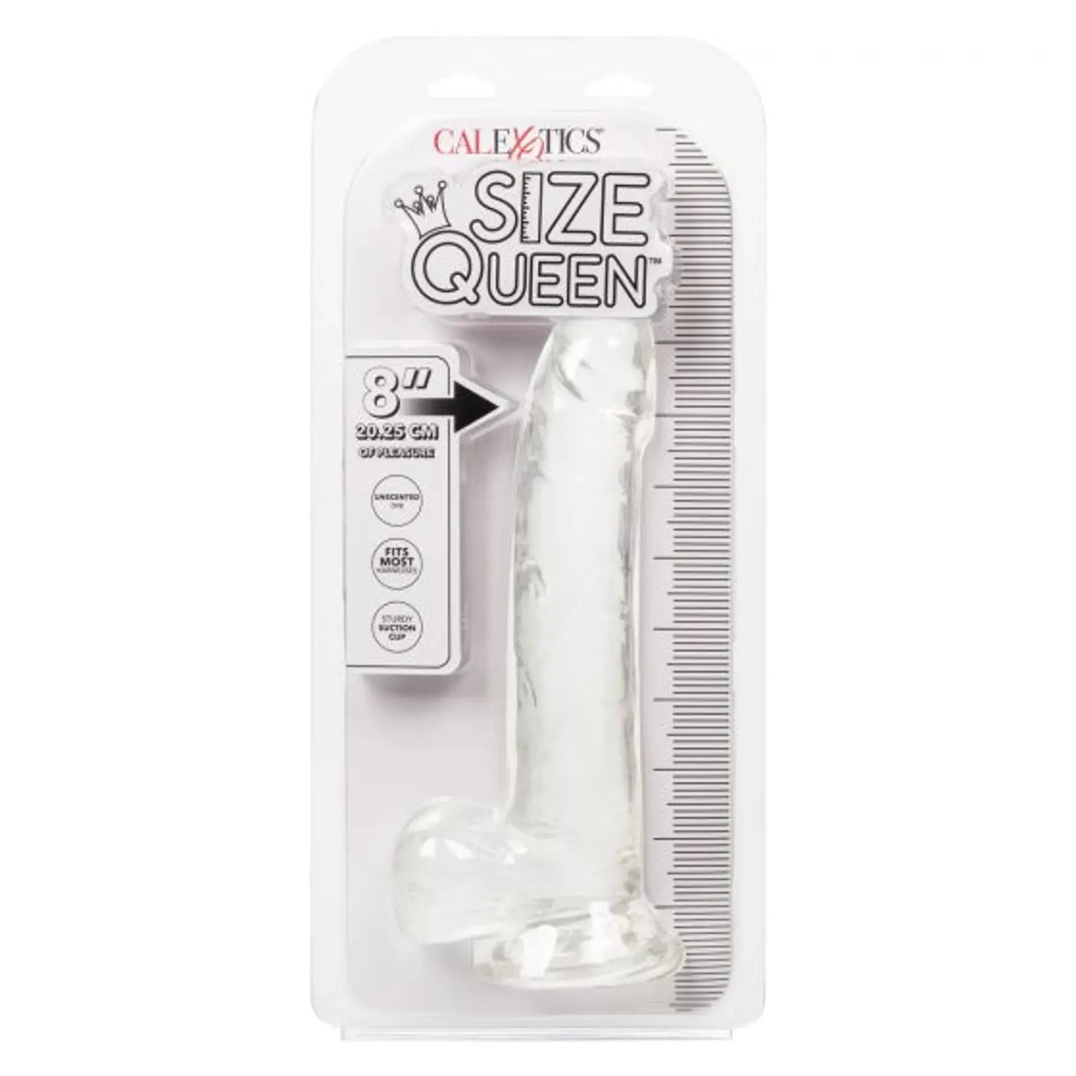 SIZE QUEEN 8IN CLEAR California Exotic Novelties