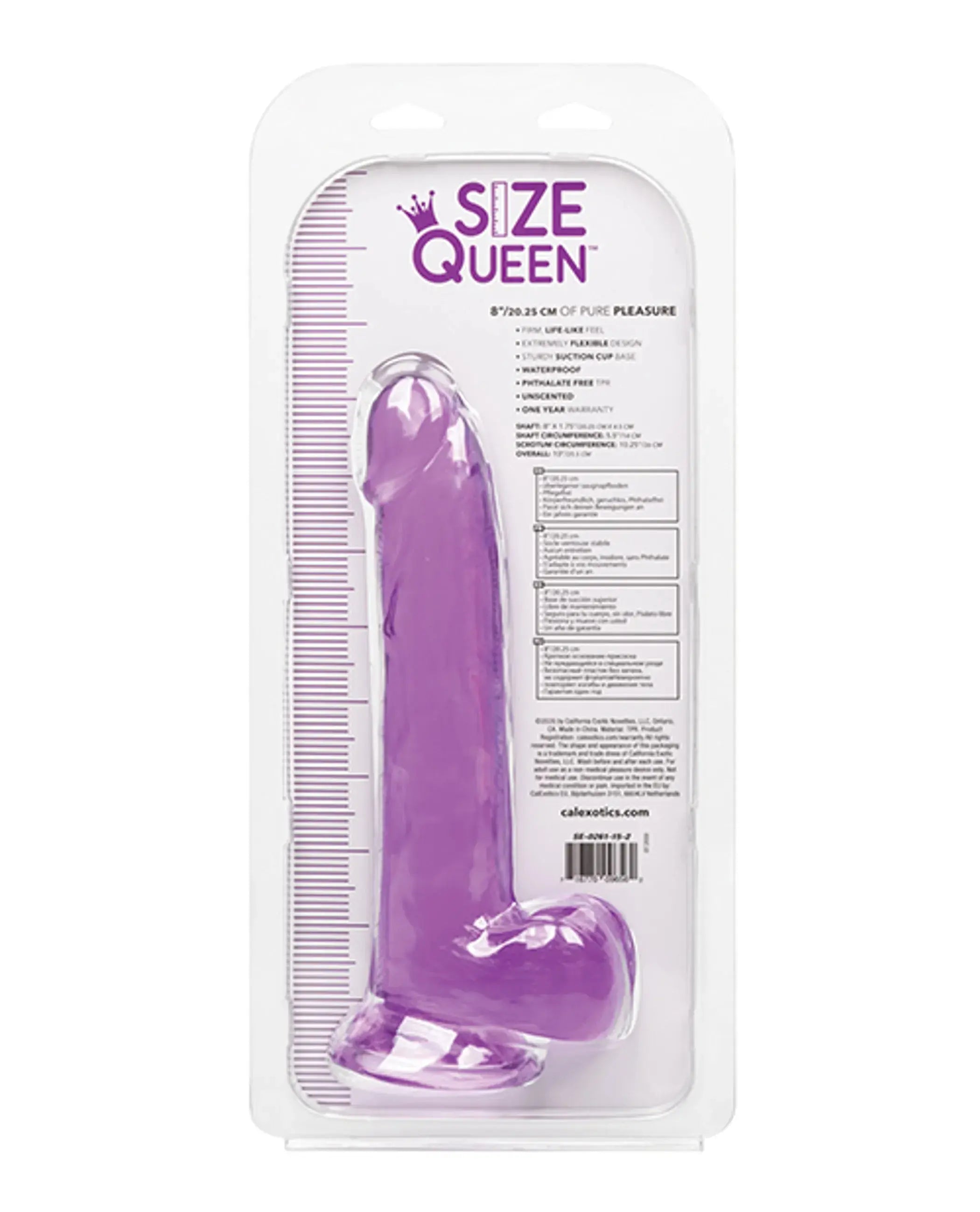 SIZE QUEEN 8IN PURPLE California Exotic Novelties