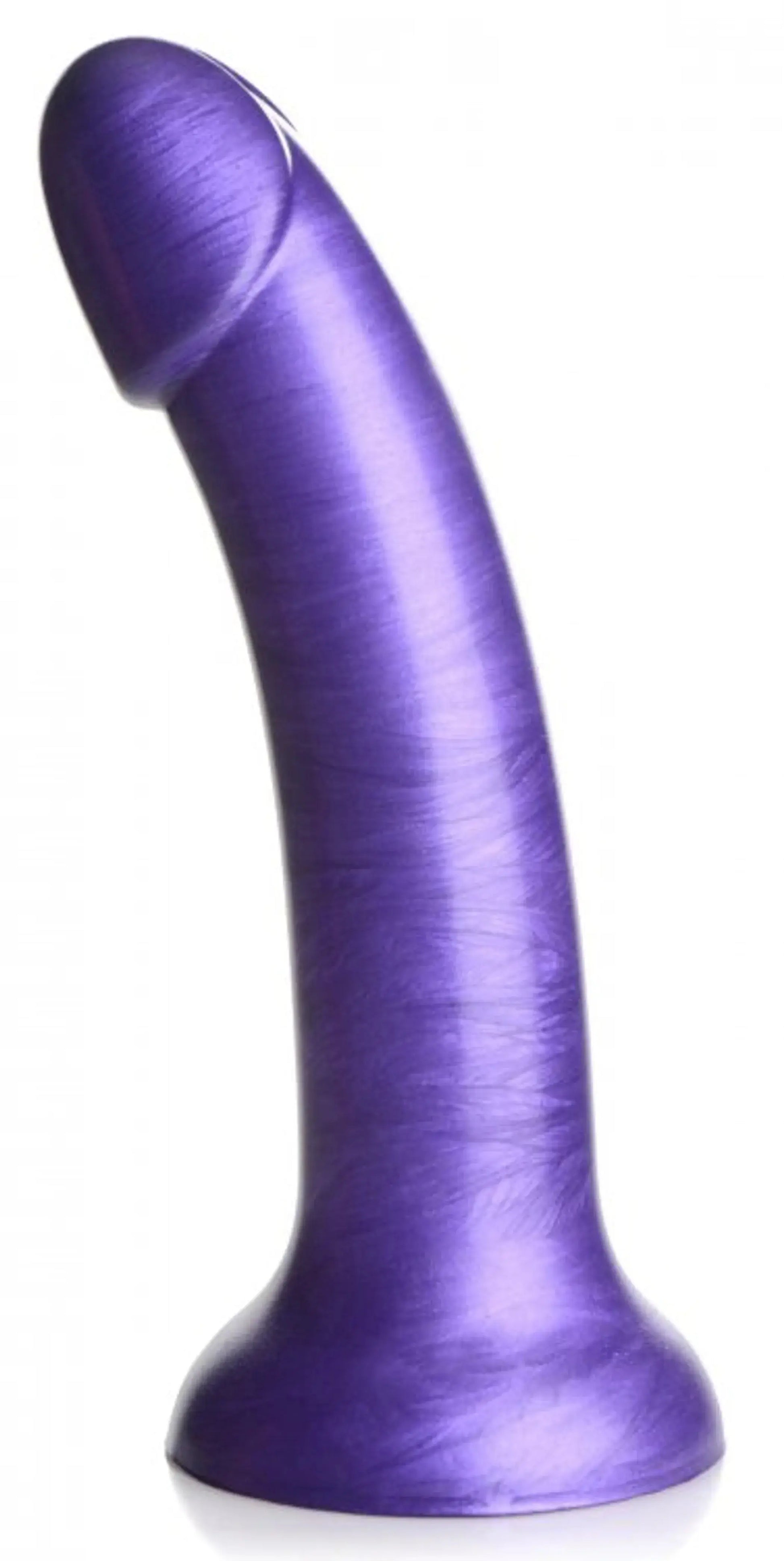 STRAP U G-TASTIC 7IN METALLIC SILICONE DILDO PURPLE XR Brands