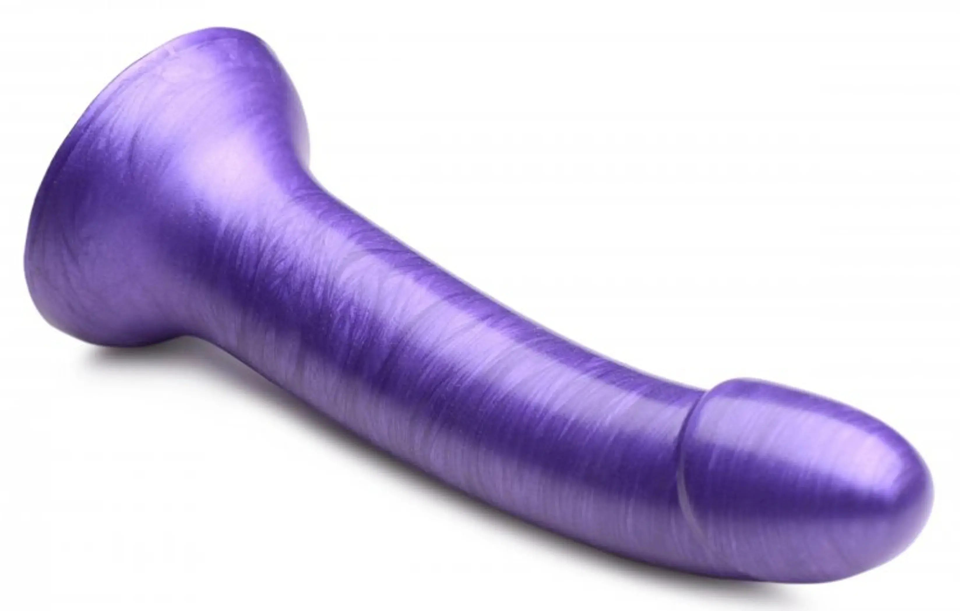 STRAP U G-TASTIC 7IN METALLIC SILICONE DILDO PURPLE XR Brands