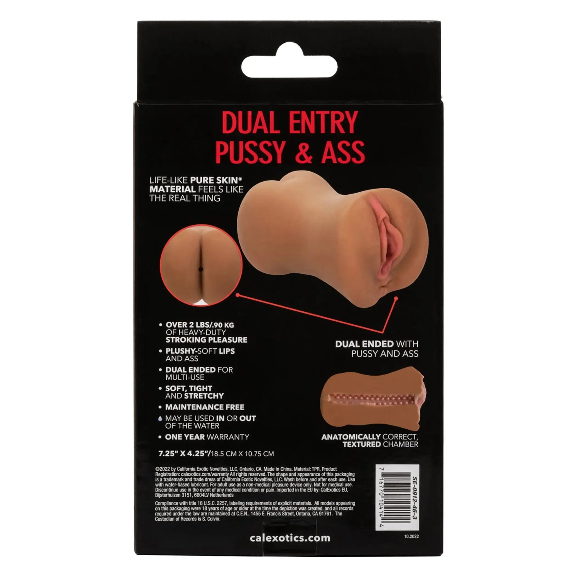 STROKE IT DUAL ENTRY PXSSY& ASS BROWN California Exotic Novelties