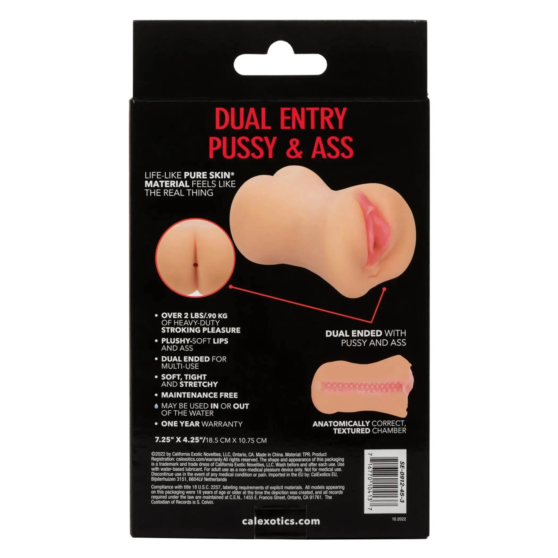 STROKE IT DUAL ENTRY PXSSY& ASS IVORY California Exotic Novelties