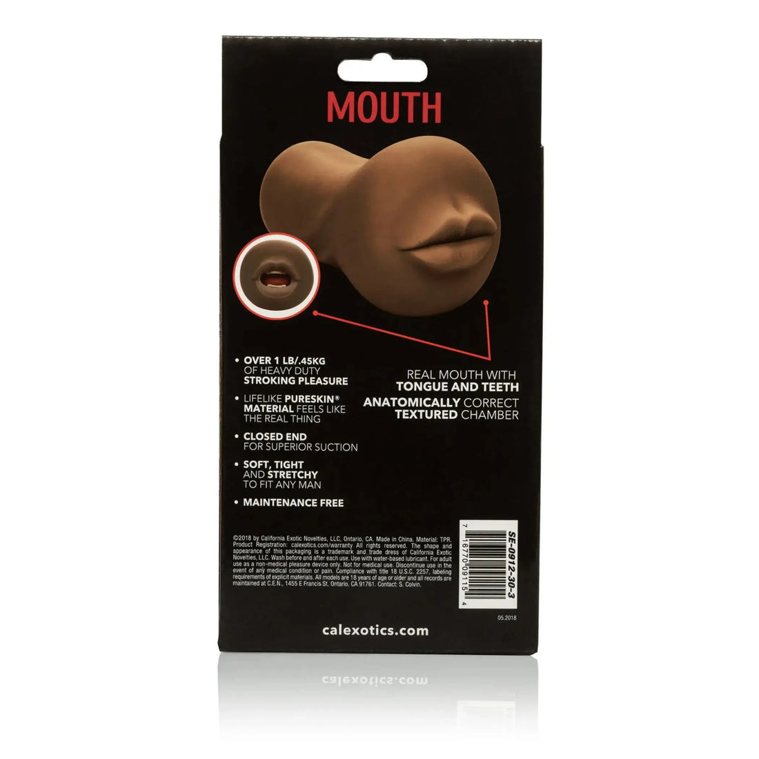 STROKE IT MOUTH BROWN California Exotic Novelties