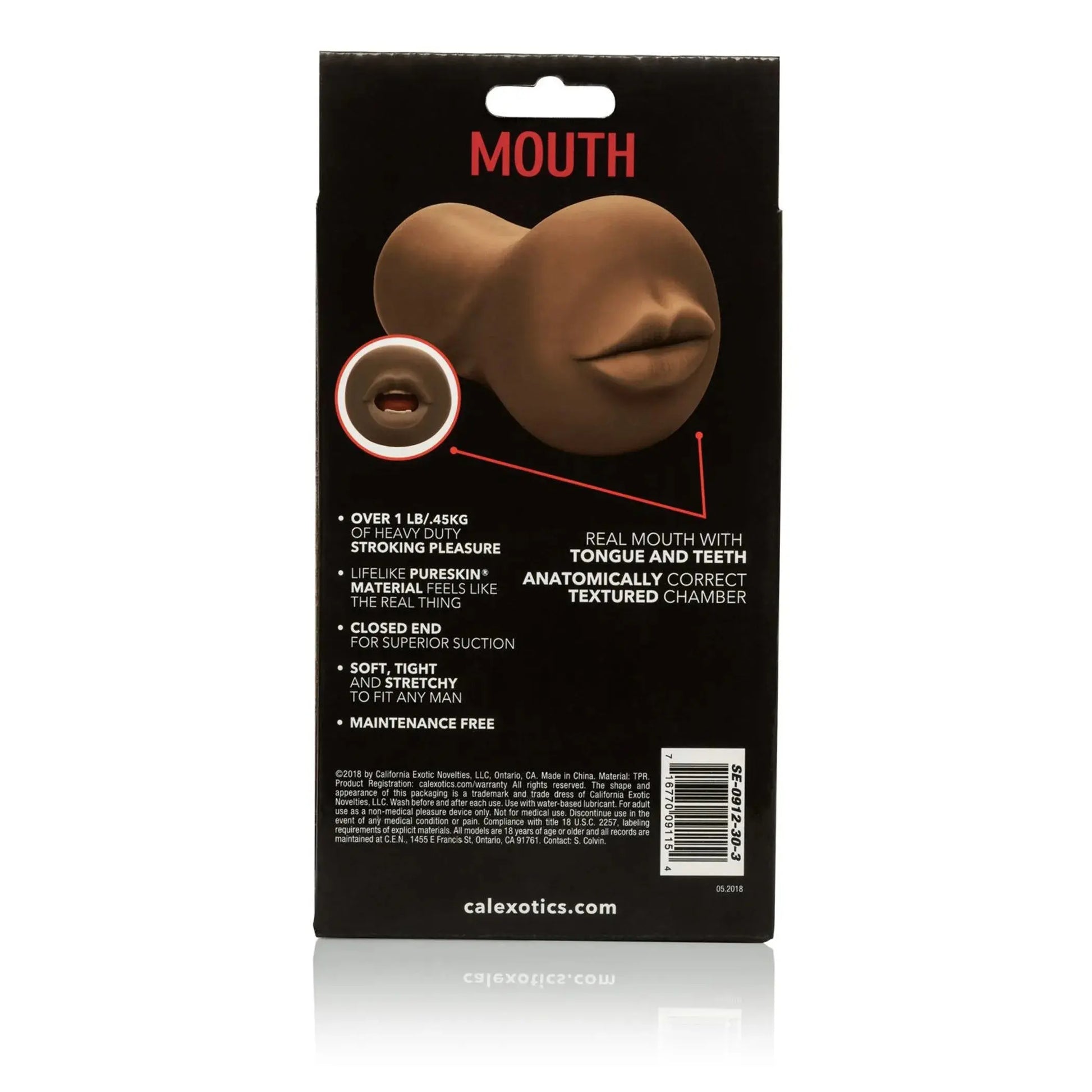 STROKE IT MOUTH BROWN California Exotic Novelties