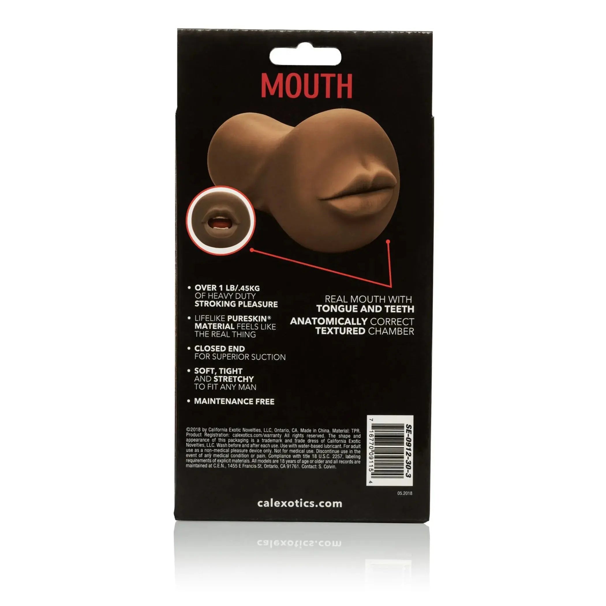 STROKE IT MOUTH BROWN California Exotic Novelties