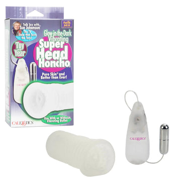SUE JOHANSON SUPER HEAD HONCHO WHITE GLOW IN THE DARK California Exotic Novelties