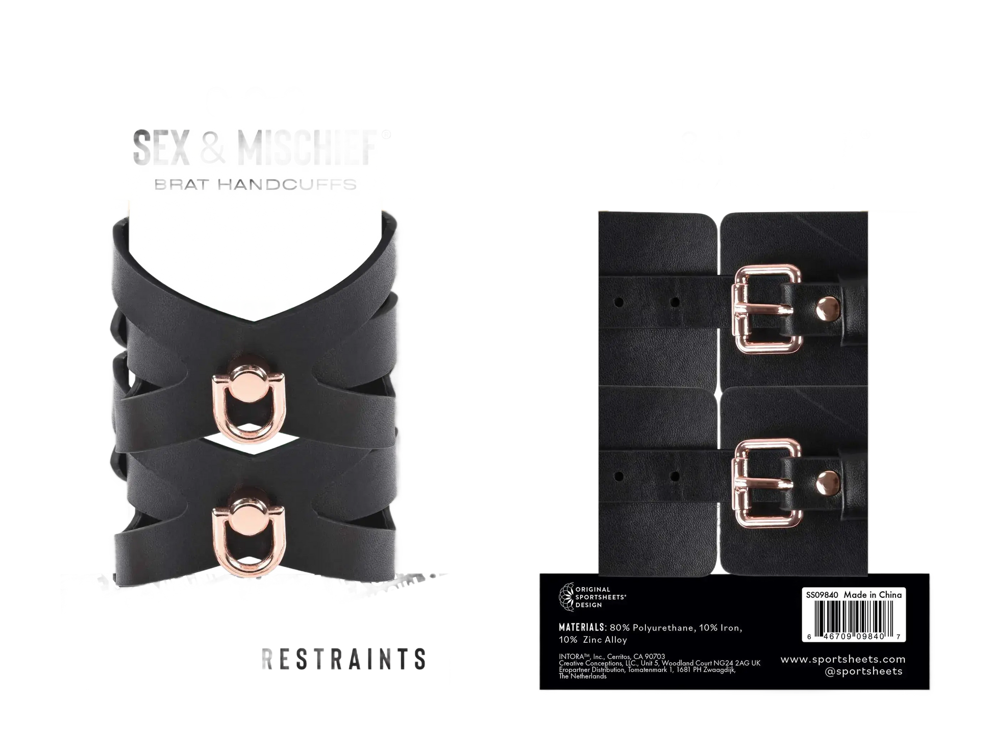 S&M BRAT HANDCUFFS Sport Sheets