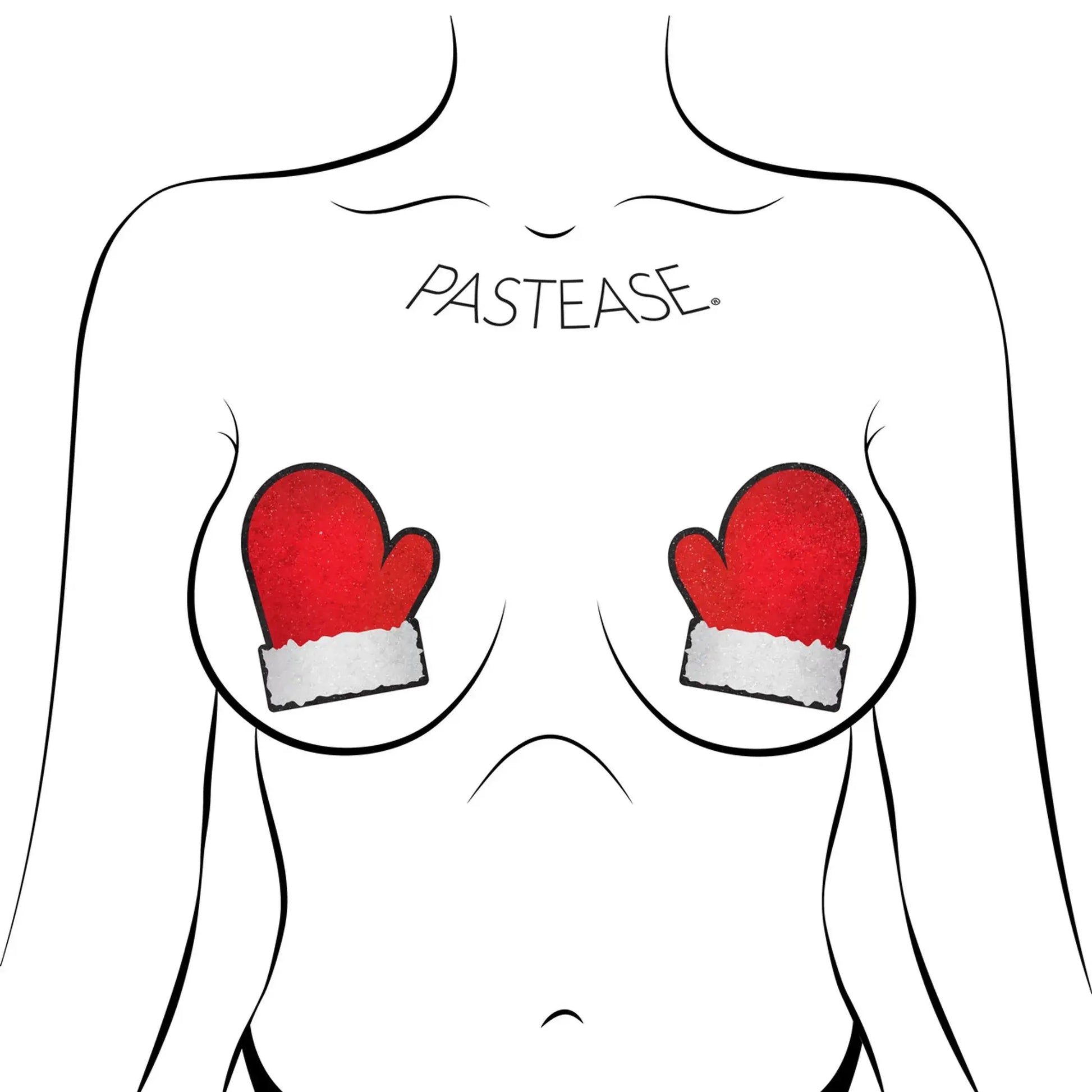 Santa Mittens Pasties Pastease