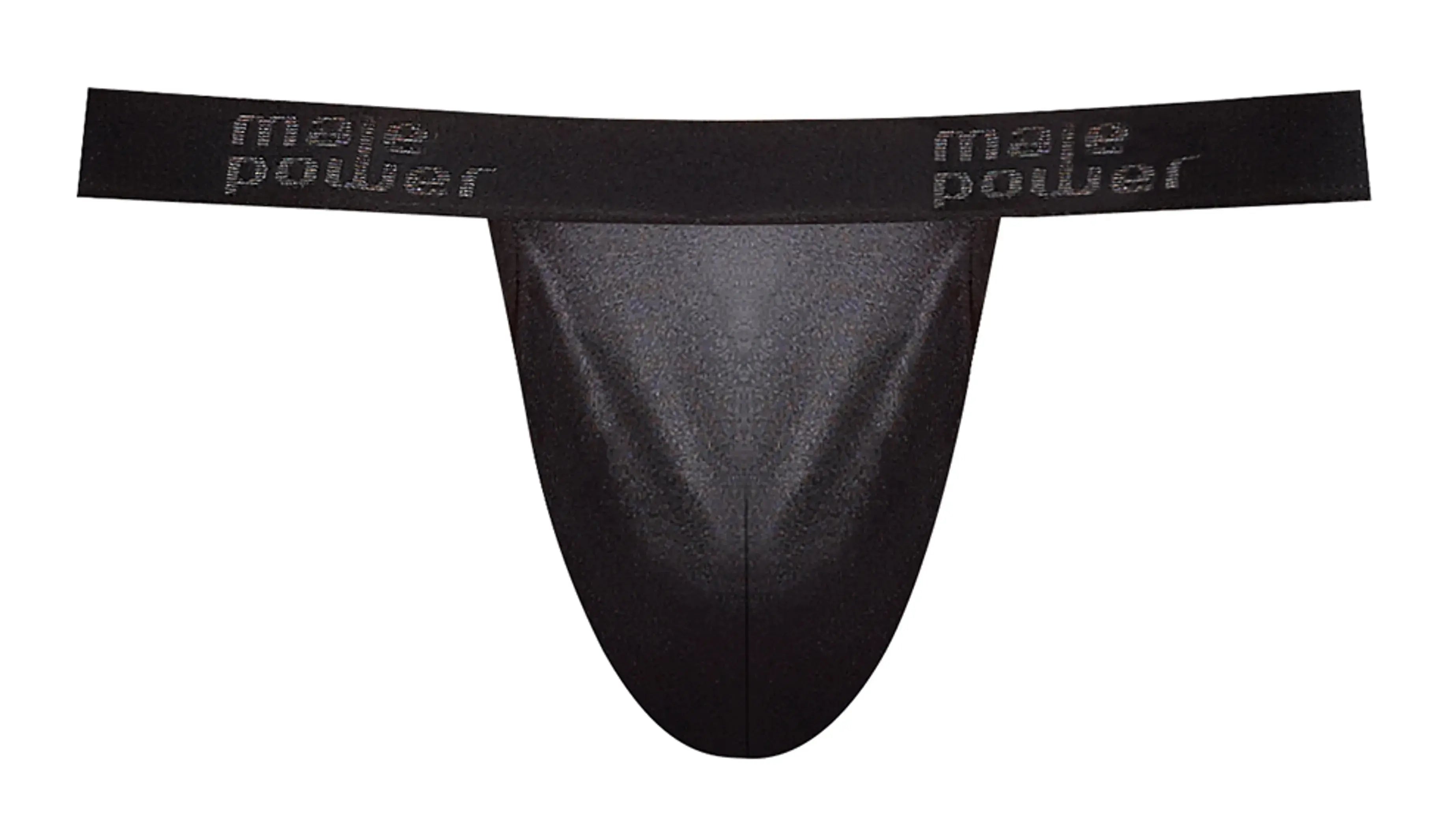 Satin Lycra Jockstrap Black Small/Medium Male Power Lingerie