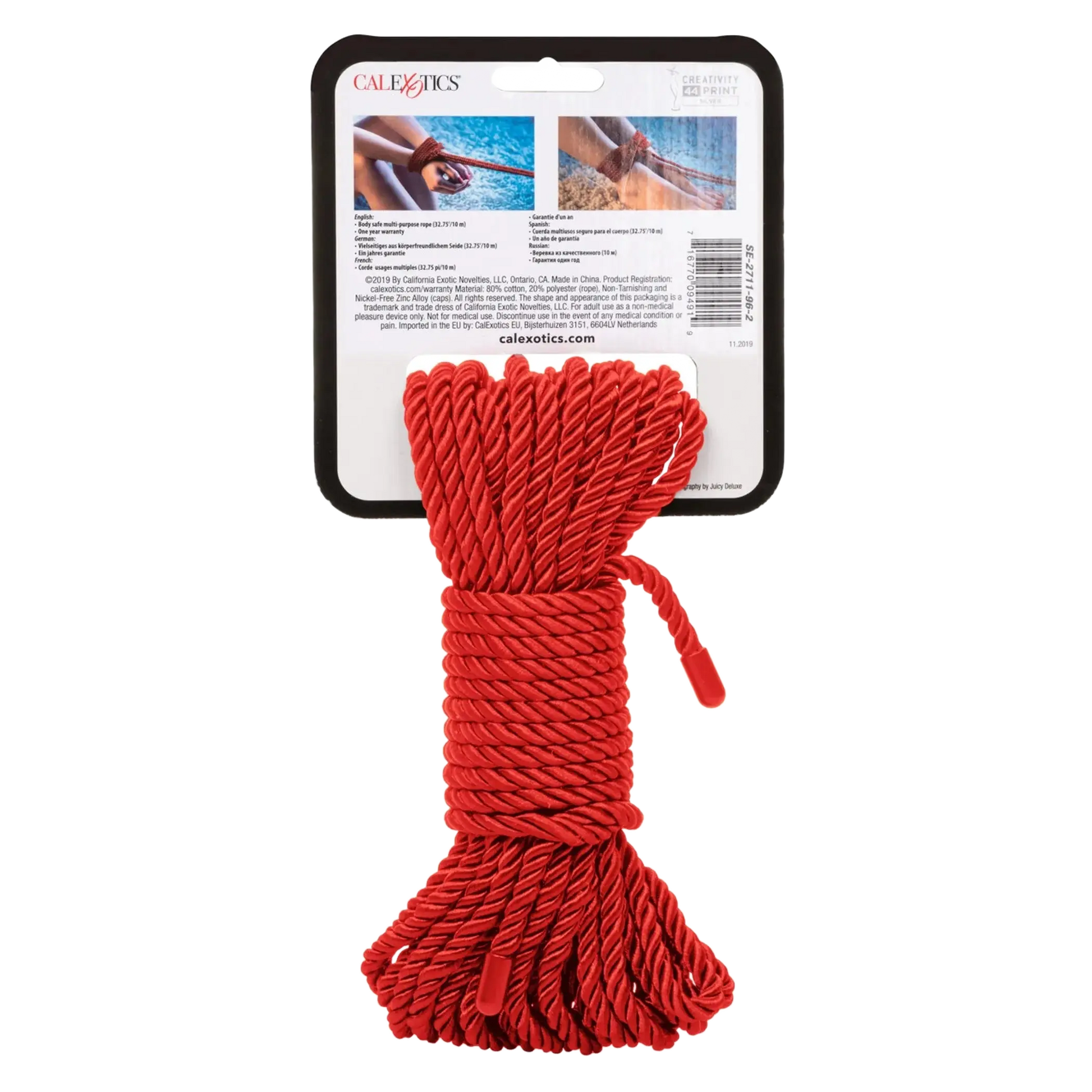 SCANDAL BDSM ROPE 10M RED California Exotic Novelties
