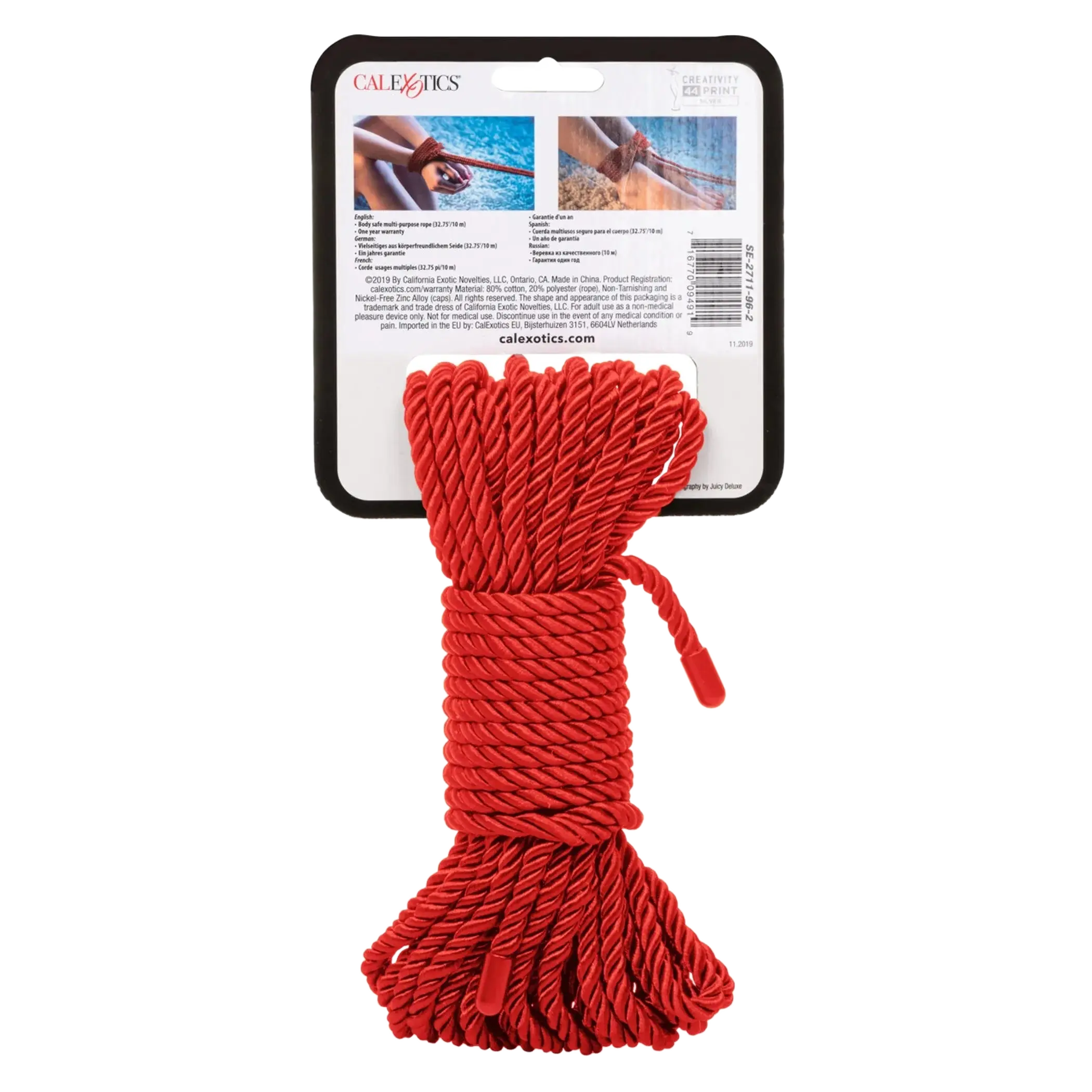 SCANDAL BDSM ROPE 10M RED California Exotic Novelties