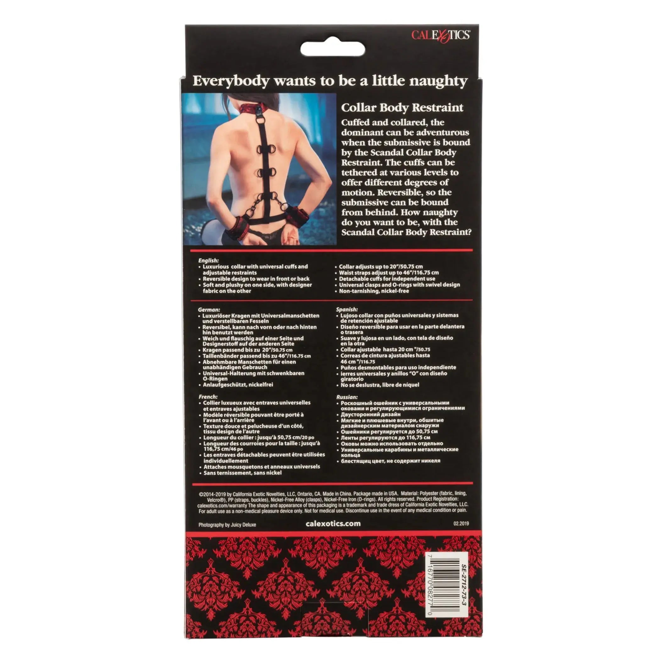 Scandal Collar Body Restraints California Exotic Novelties