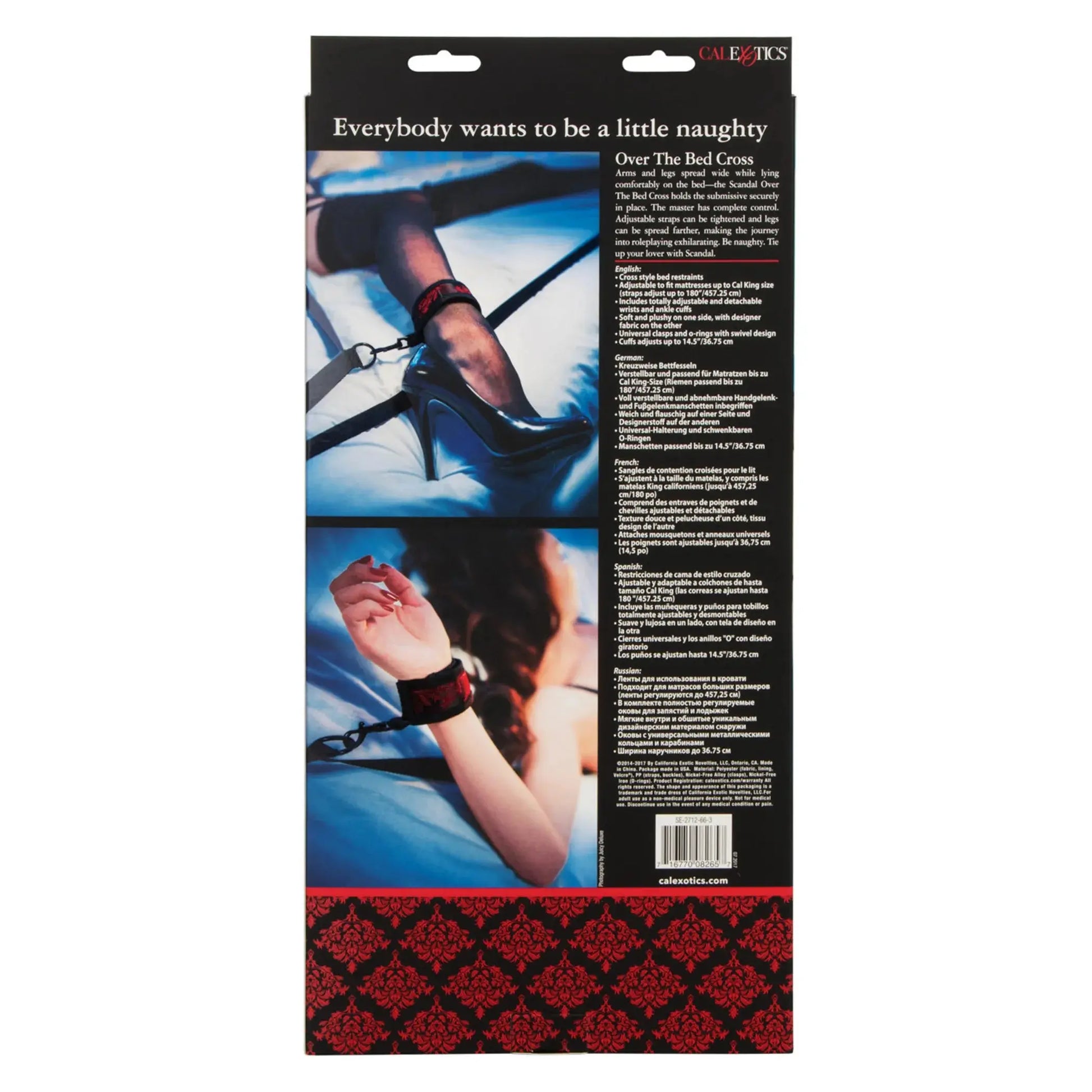 Scandal Over The Bed Cross California Exotic Novelties