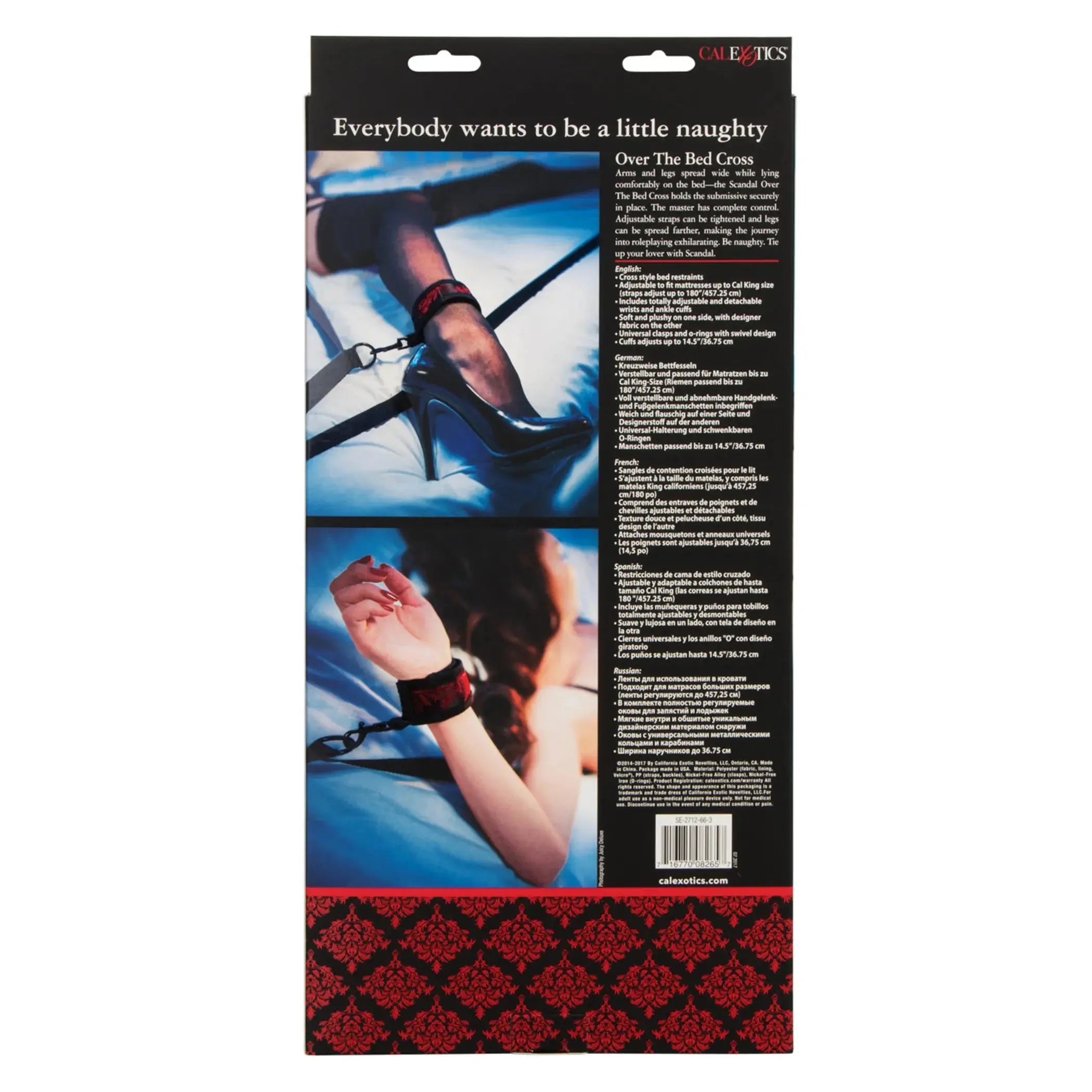Scandal Over The Bed Cross California Exotic Novelties