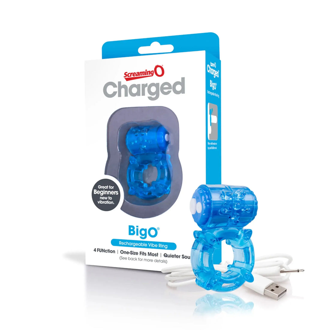 Screaming O Charged Big O Blue Cock Ring Screaming O