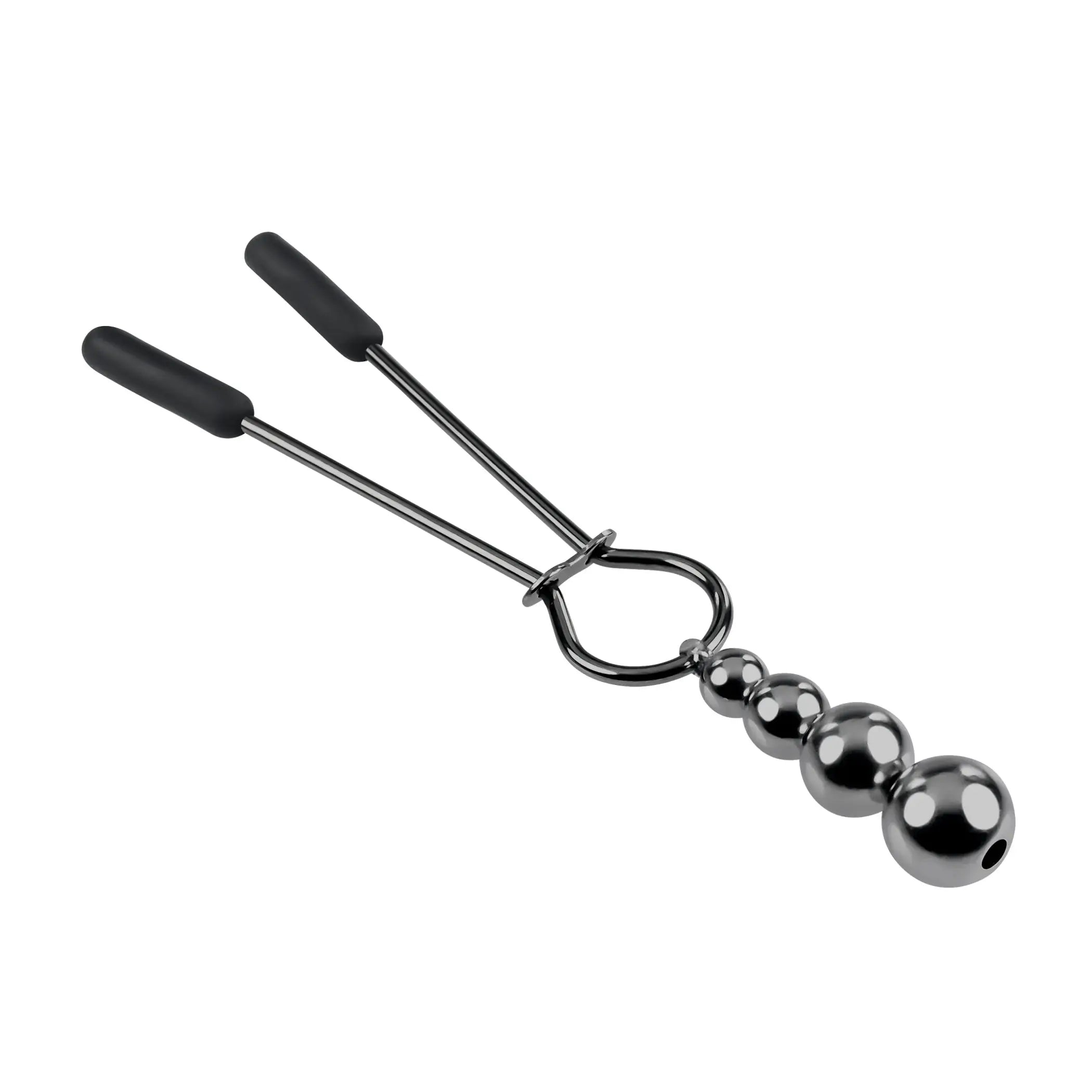 Selopa Beaded Nipple Clamps Black Chrome Evolved Novelties