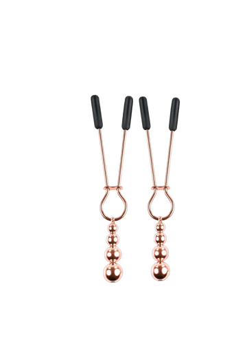 SELOPA BEADED NIPPLE CLAMPS ROSE GOLD Evolved Novelties