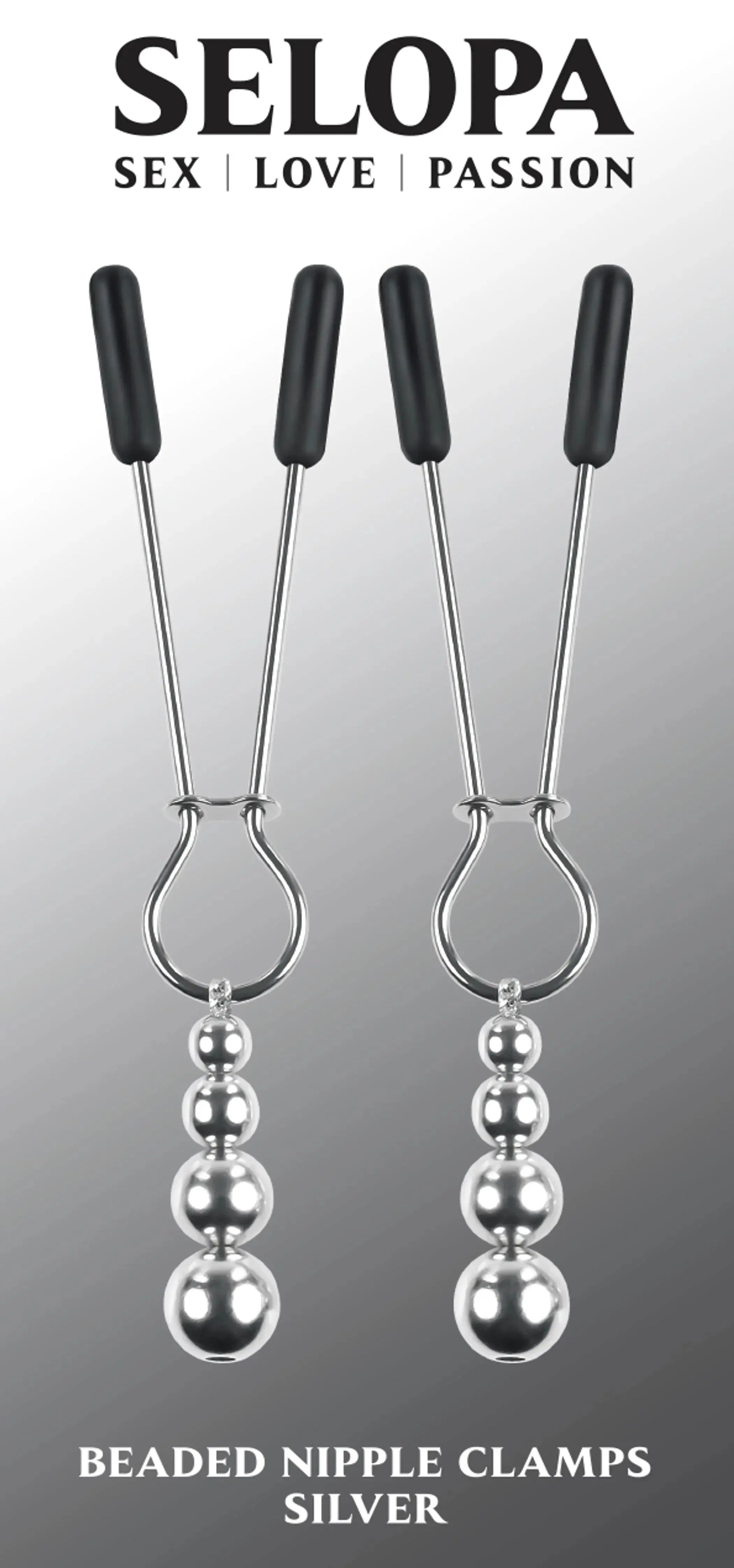 Selopa Beaded Nipple Clamps Silver Evolved Novelties