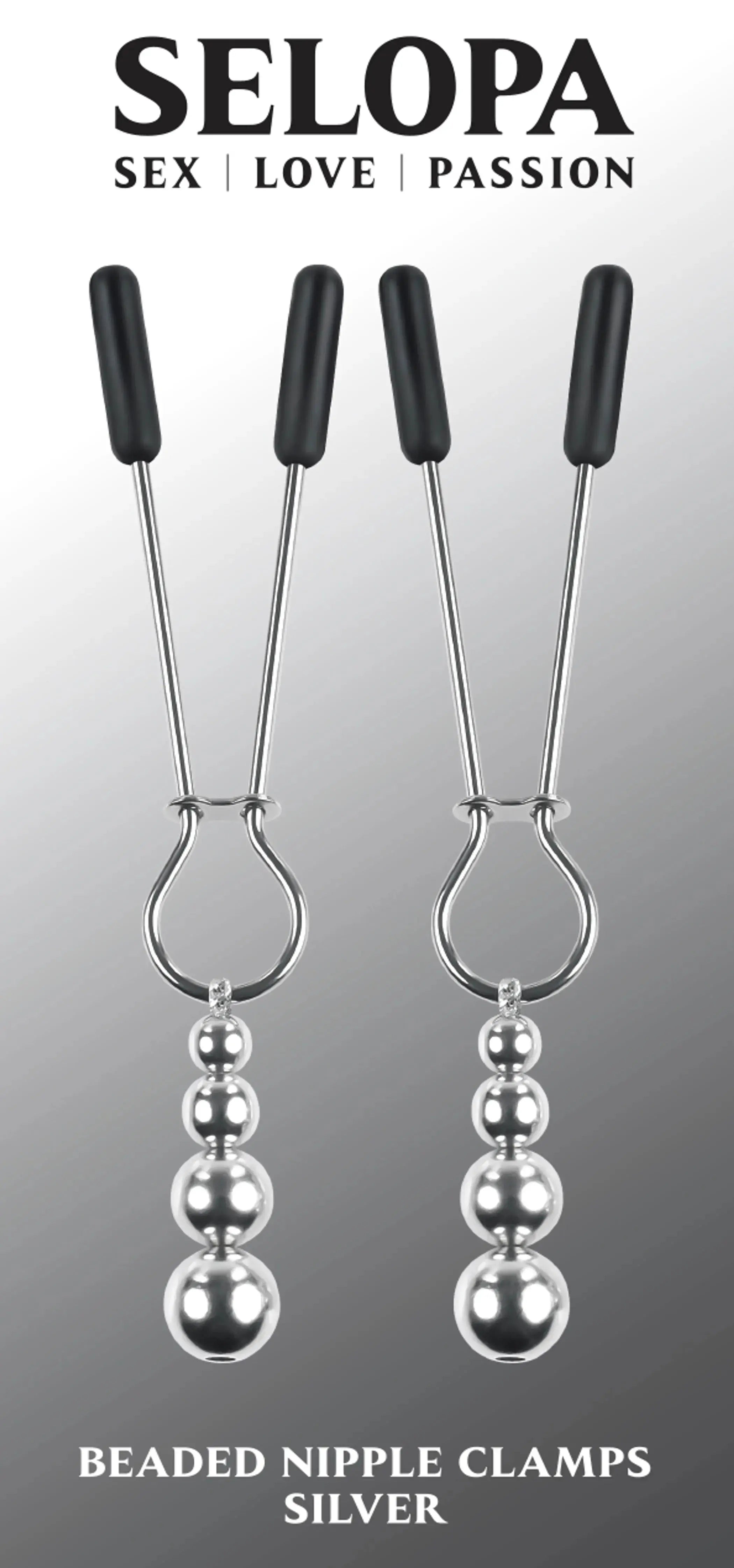 Selopa Beaded Nipple Clamps Silver Evolved Novelties