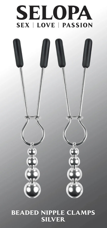 Selopa Beaded Nipple Clamps Silver Evolved Novelties