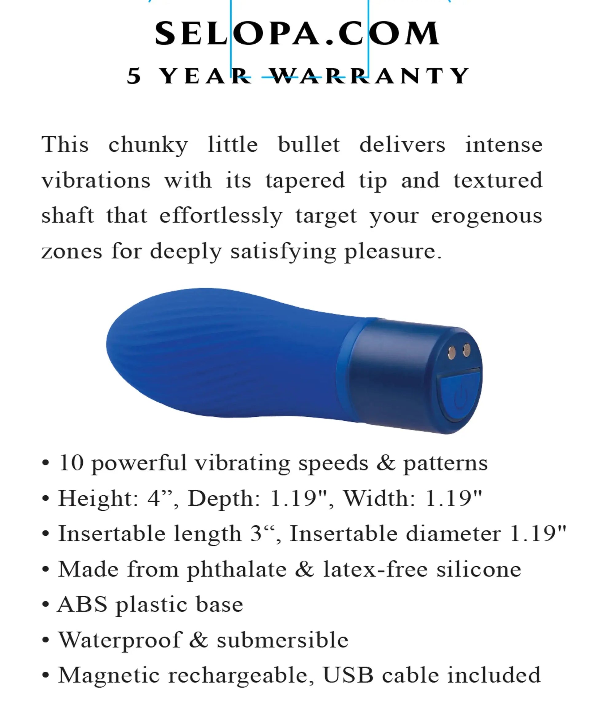Selopa Cobalt Cutie Vibrator Evolved Novelties