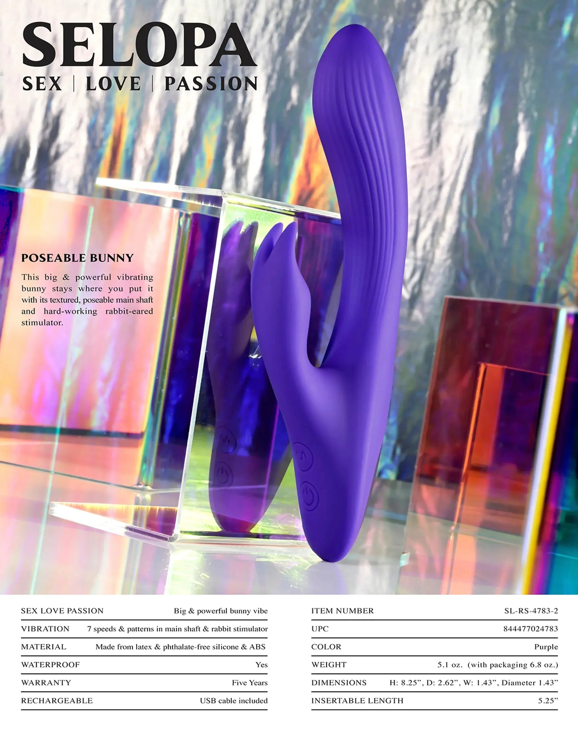 Selopa Poseable Bunny Vibrator Evolved Novelties