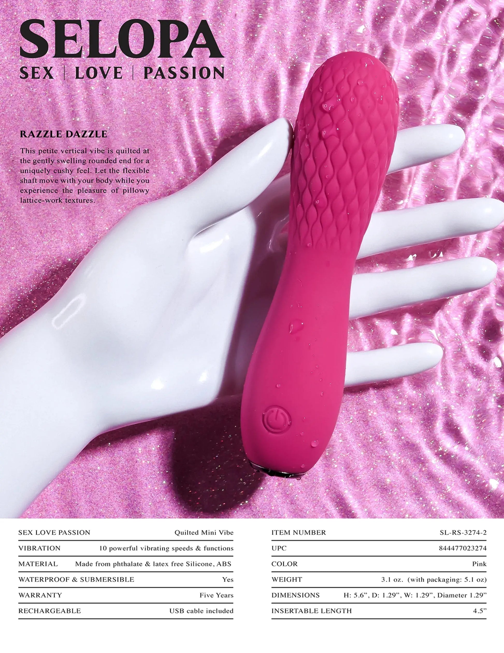 Selopa Razzle Dazzle Vibrator Evolved Novelties