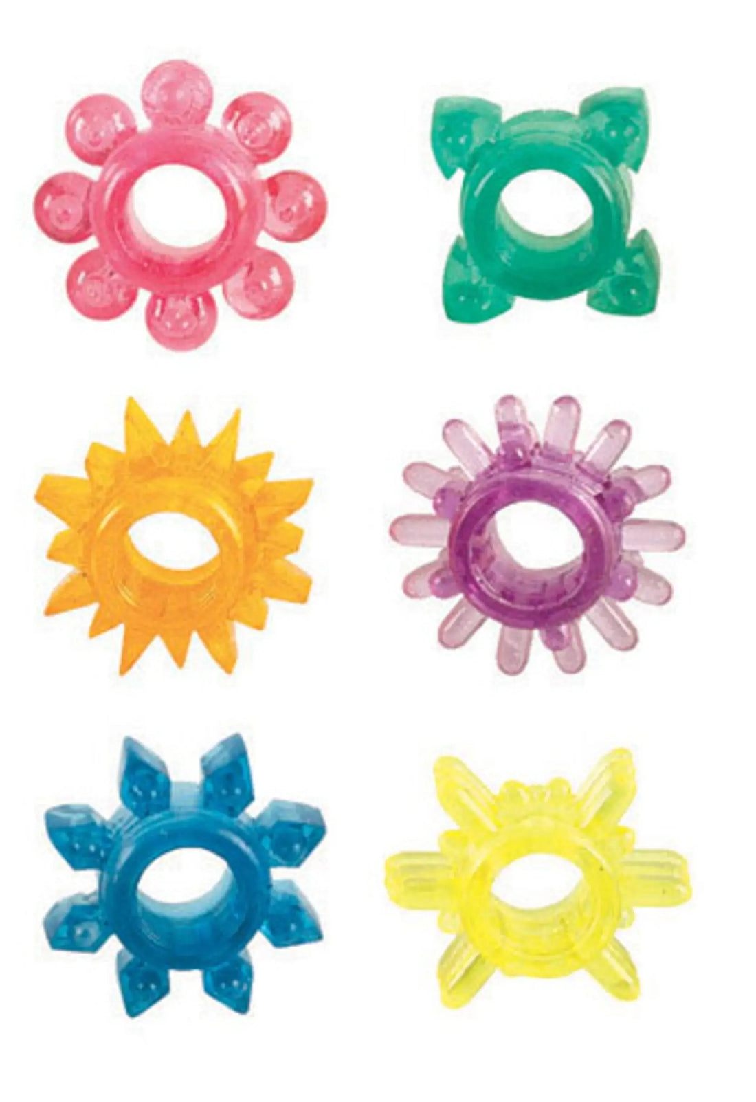 Senso 6 Pak Cock Rings California Exotic Novelties