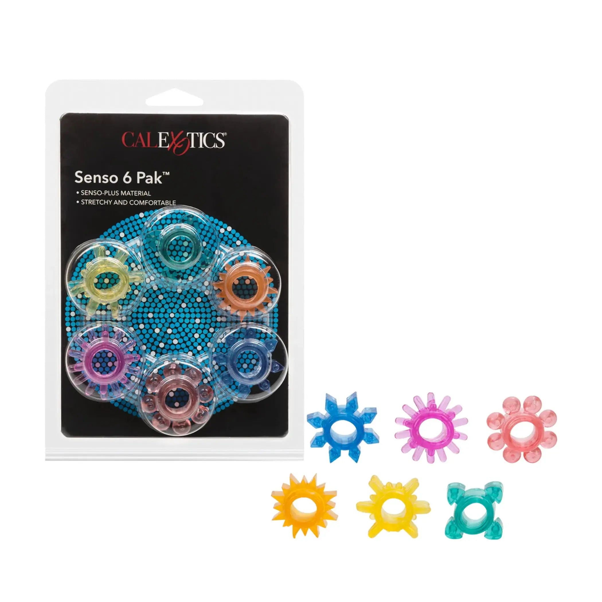 Senso 6 Pak Cock Rings California Exotic Novelties