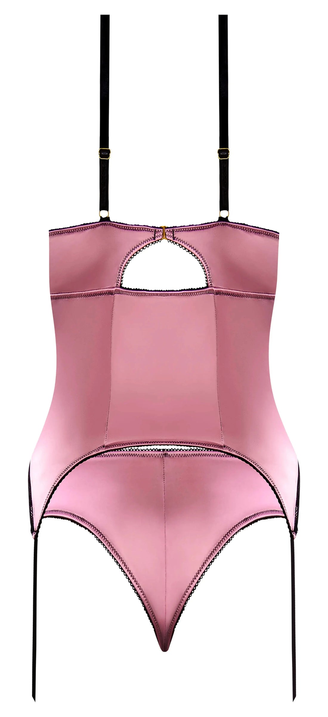 Sensual Desires Basque & Tanga Set Mauve Magic Silk Lingerie