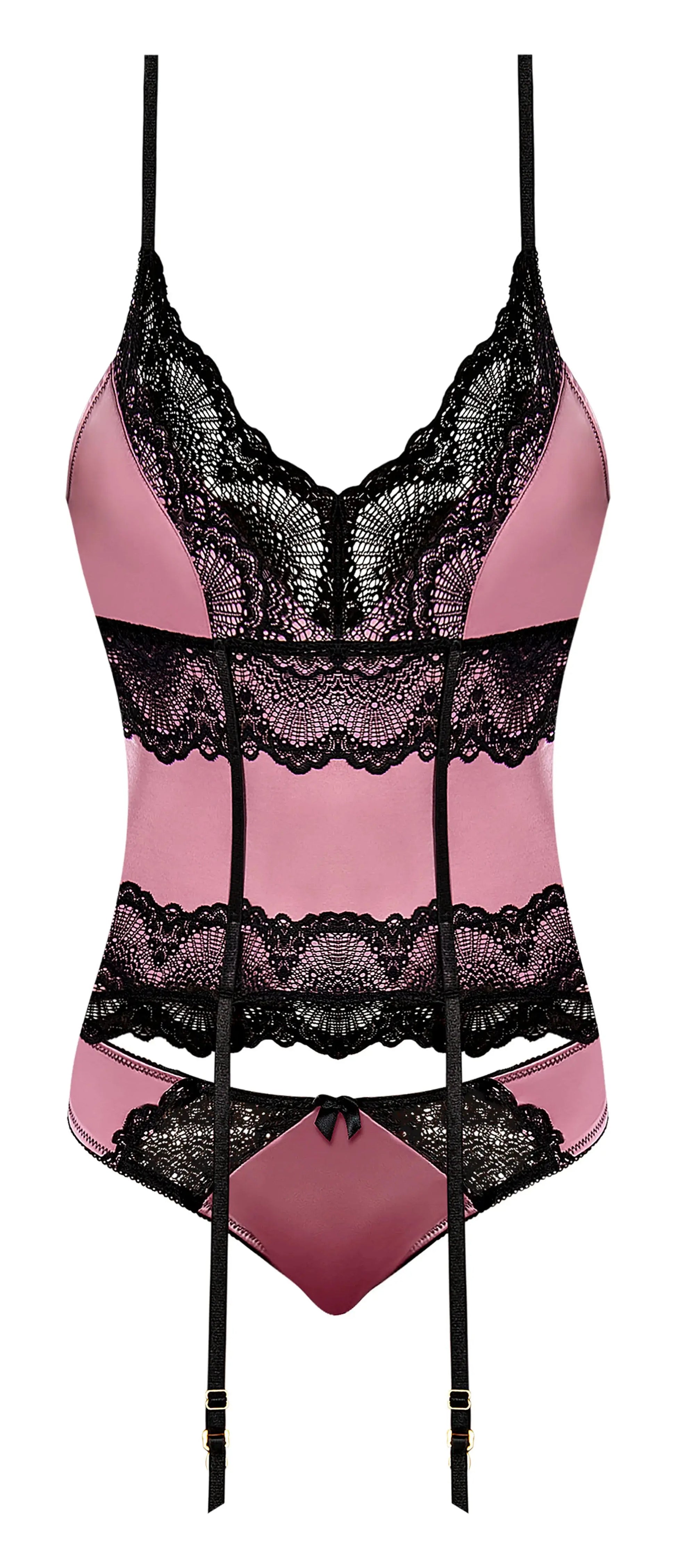 Sensual Desires Basque & Tanga Set Mauve Magic Silk Lingerie
