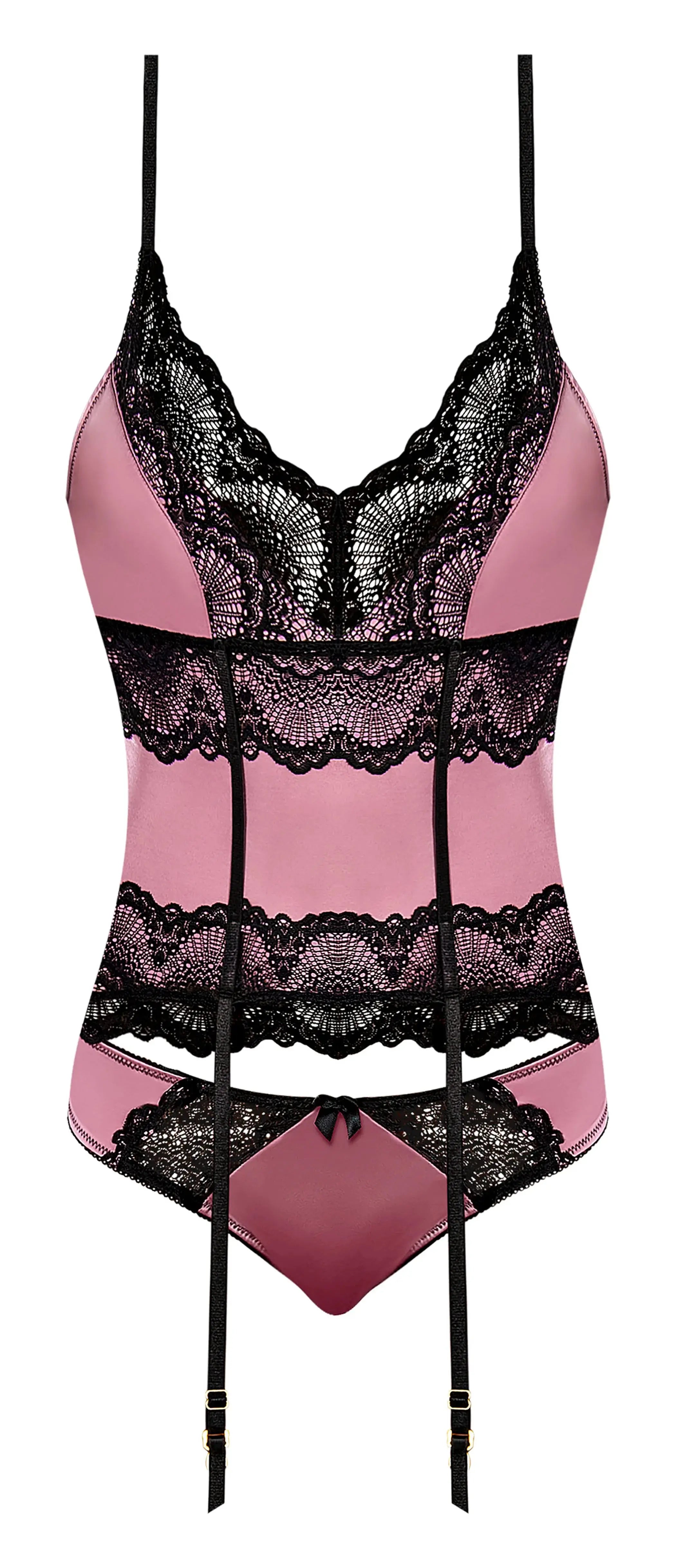 Sensual Desires Basque & Tanga Set Mauve Magic Silk Lingerie