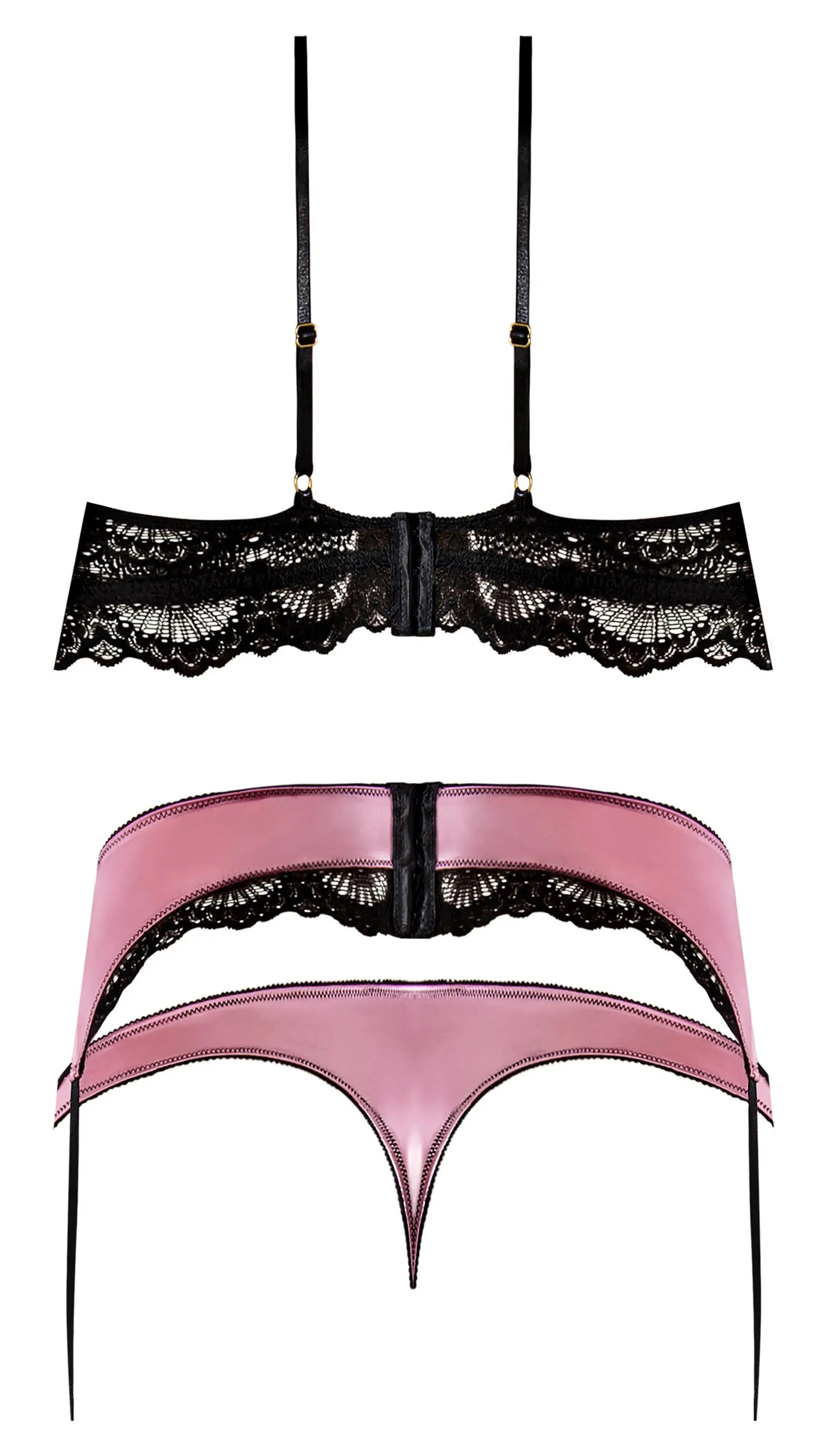Sensual Desires Bra Cincher & Thong Mauve Magic Silk Lingerie