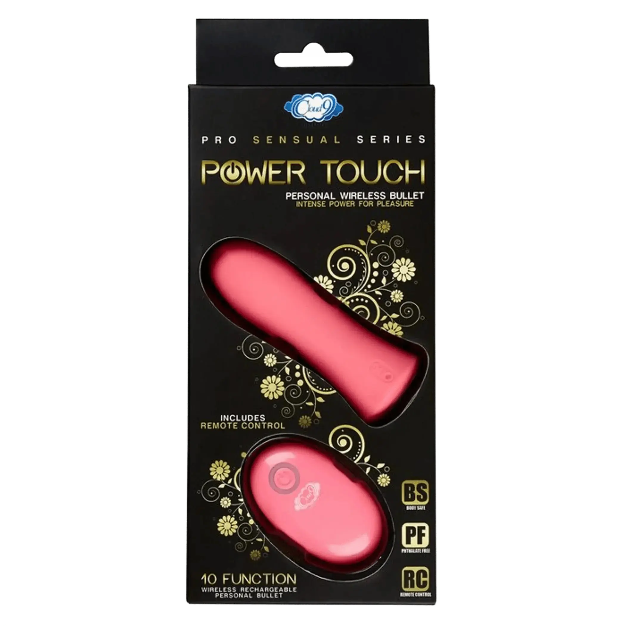 PRO SENSUAL POWER TOUCH BULLET W/ REMOTE CONTROL PINK Cloud 9 Novelties