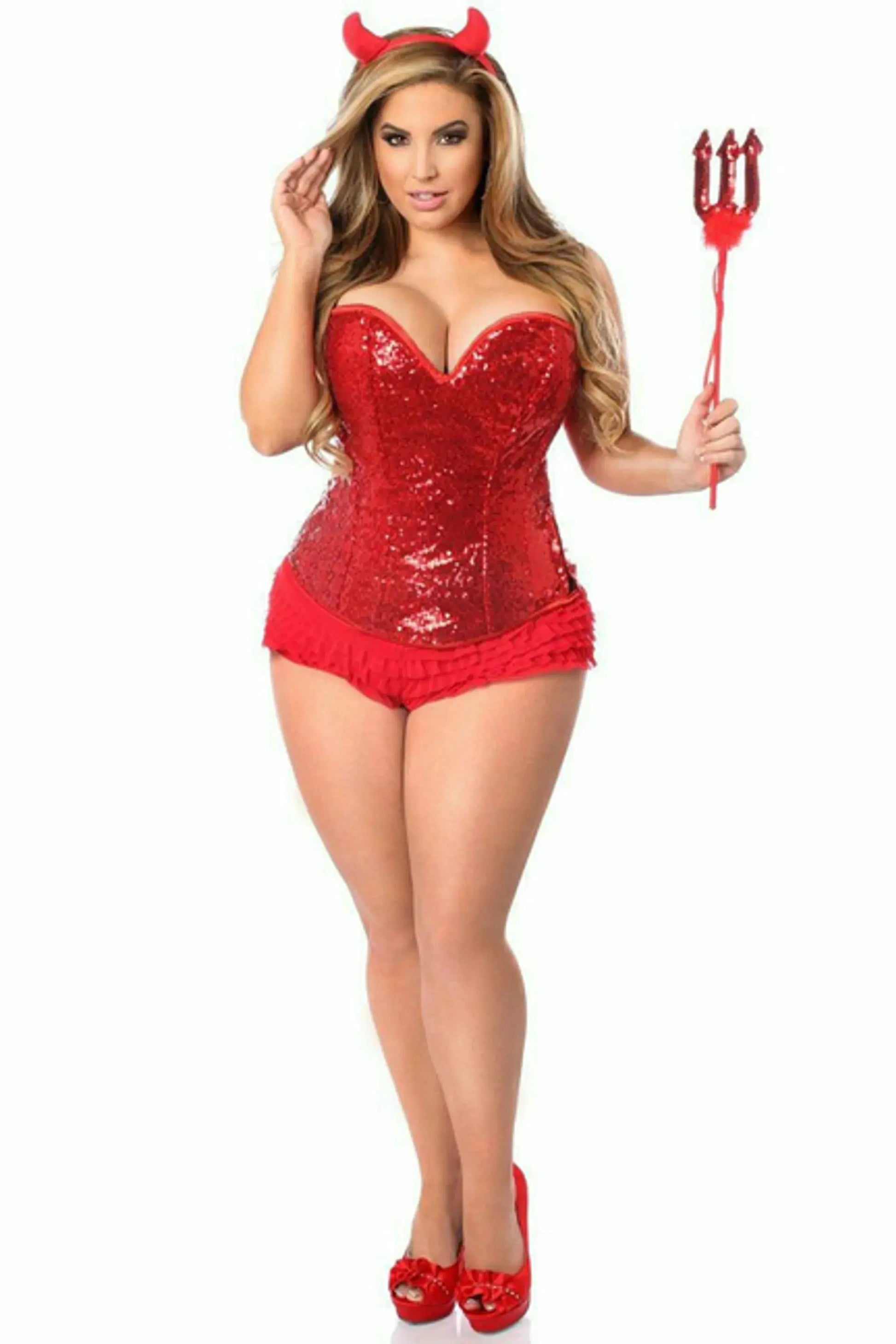 Sequin Devil Corset Costume Daisy Corsets