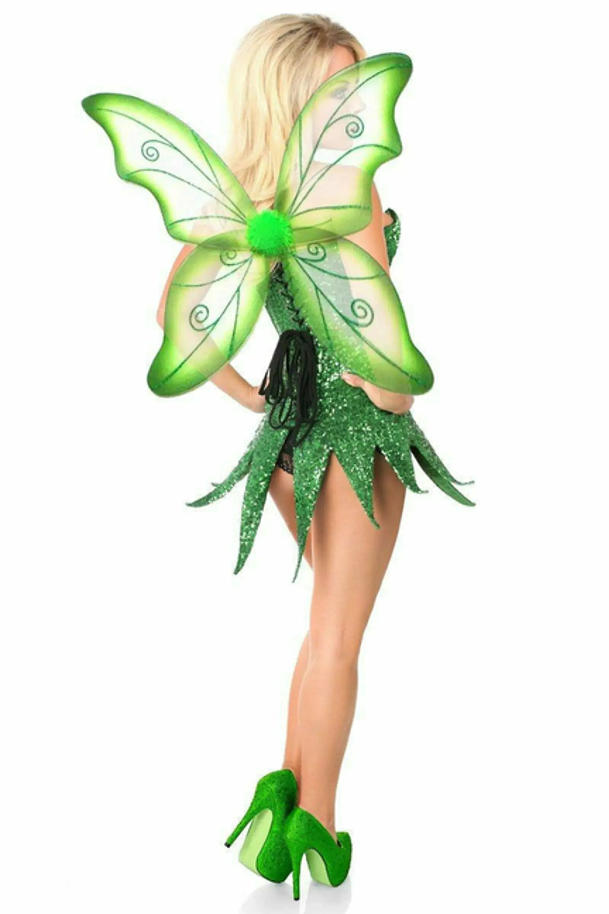Sequin Green Fairy Corset Dress Costume Daisy Corsets