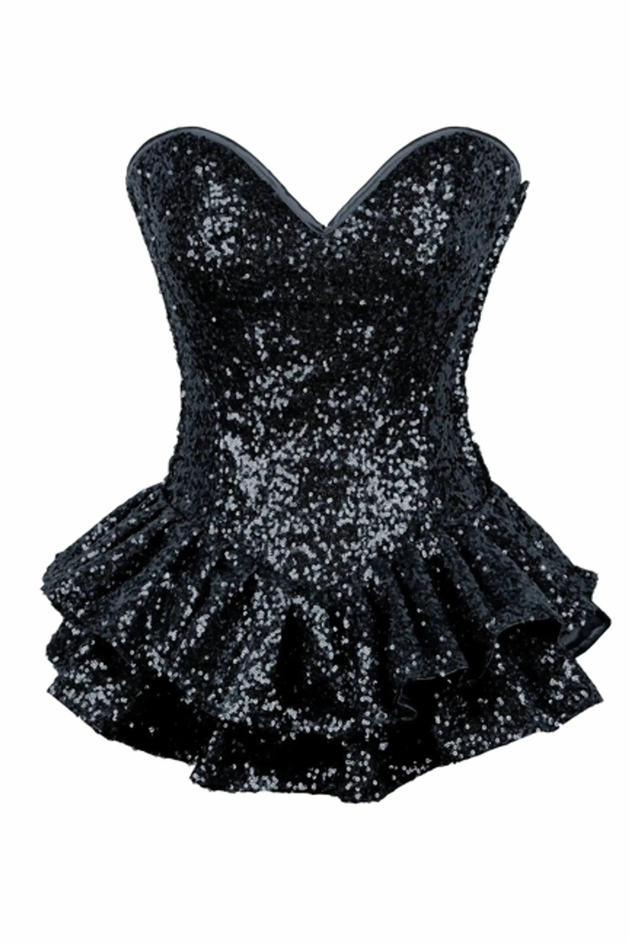 Sequin Steel Boned Mini Corset Dress Daisy Corsets