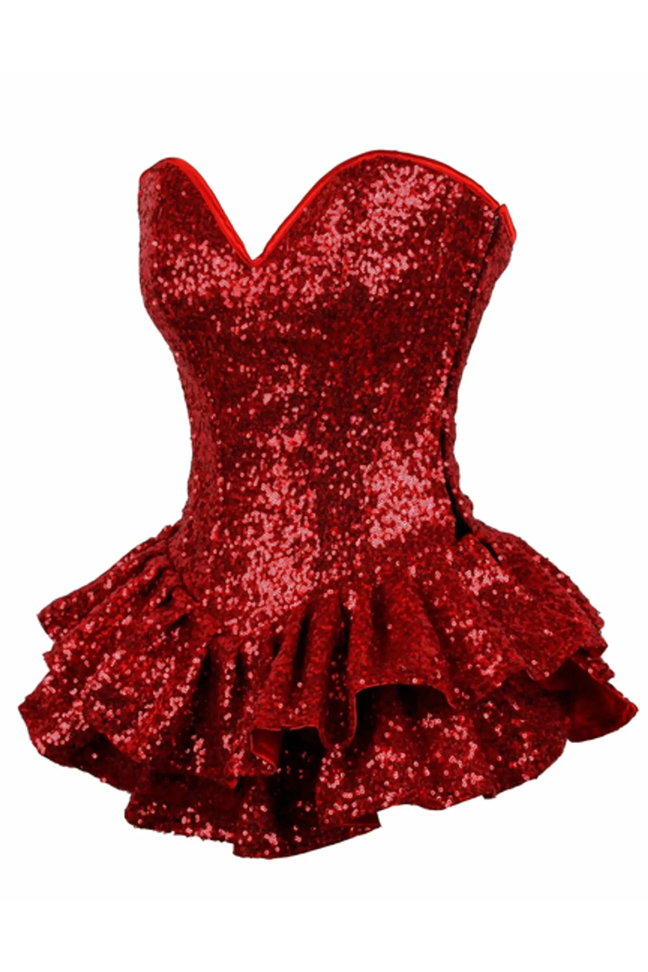 Sequin Steel Boned Mini Corset Dress Daisy Corsets