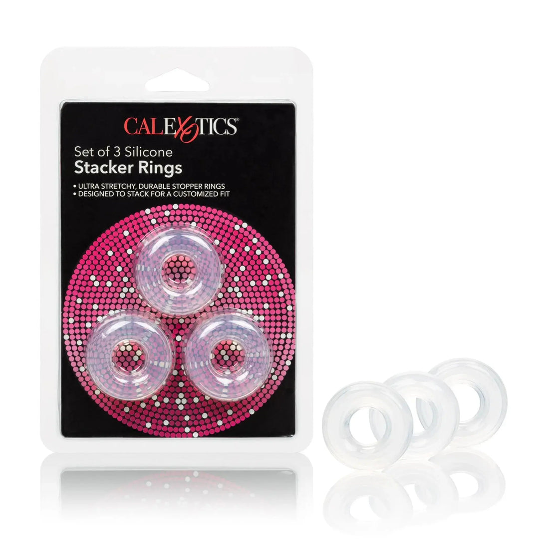 Set of 3 Silicone Stacker Rings California Exotic Novelties