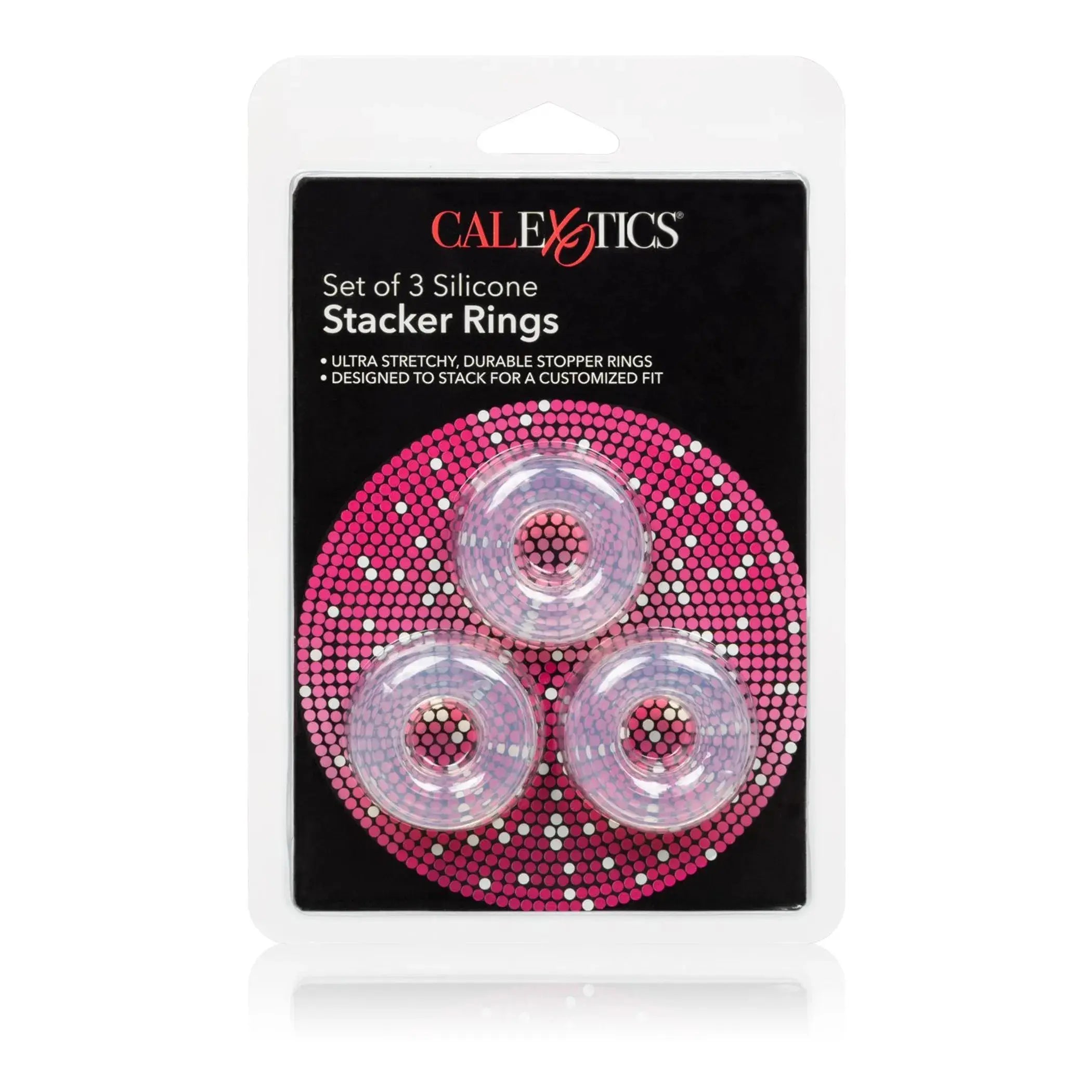 Set of 3 Silicone Stacker Rings California Exotic Novelties