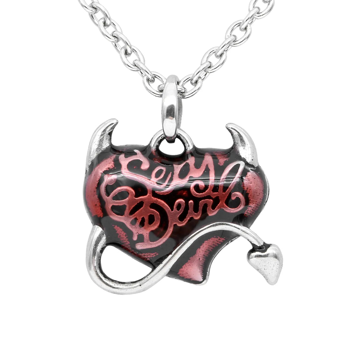 Sexy Devil Heart Petite Necklace Controse