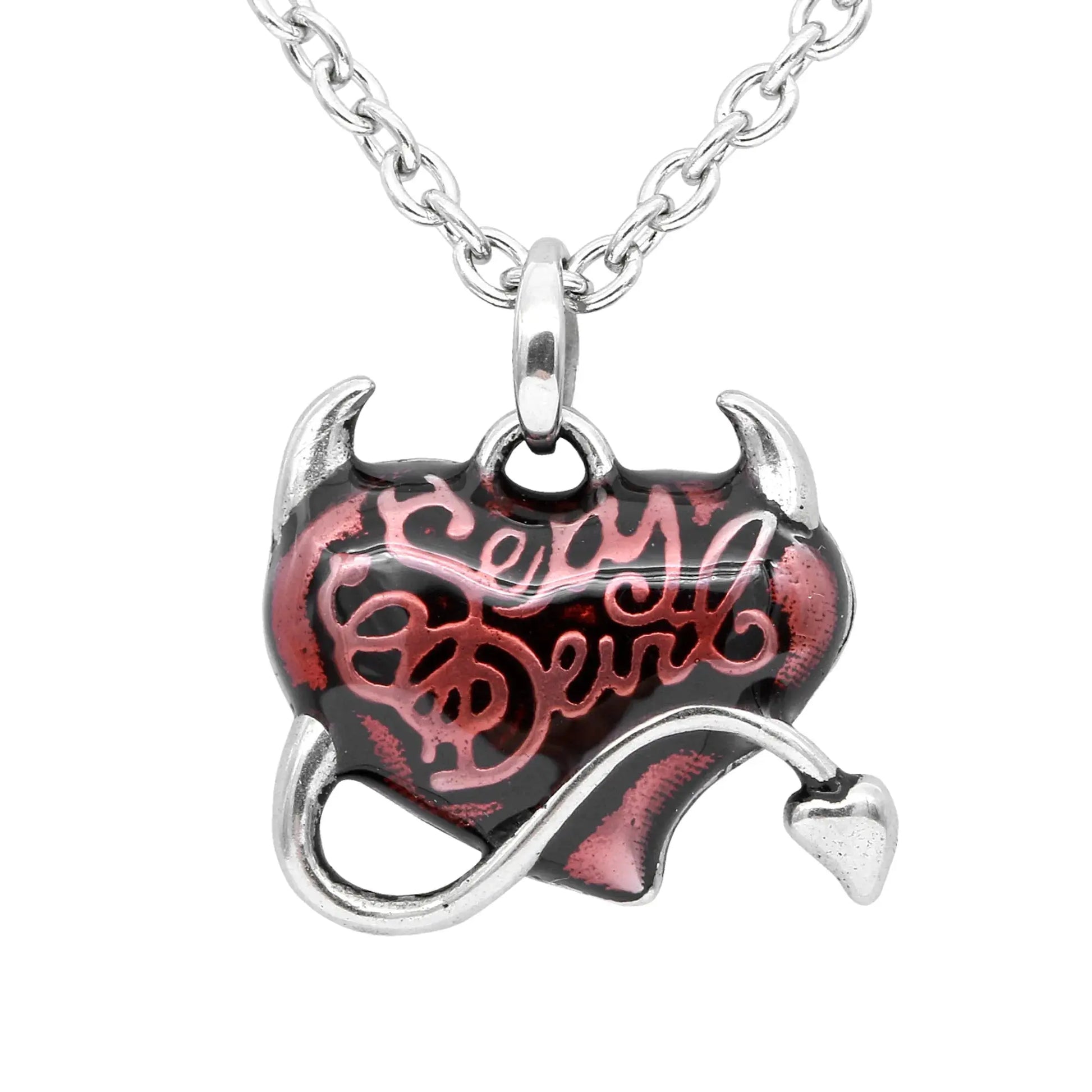 Sexy Devil Heart Petite Necklace Controse